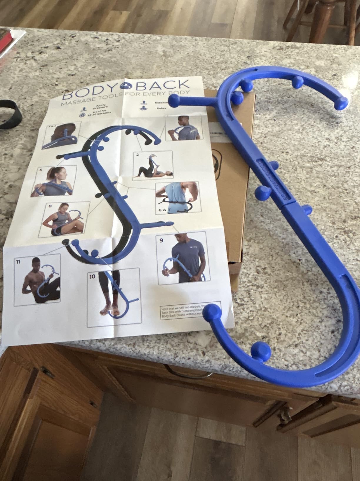 Body Back Buddy Classic Back Massager & Neck Massager for Pain Relief, Blue | USA Made Dual Massage Hooks For Back, Shoulder, And Neck, Muscle Knot Remover For Trigger Point Therapy And Full Body Relief customer photo 1