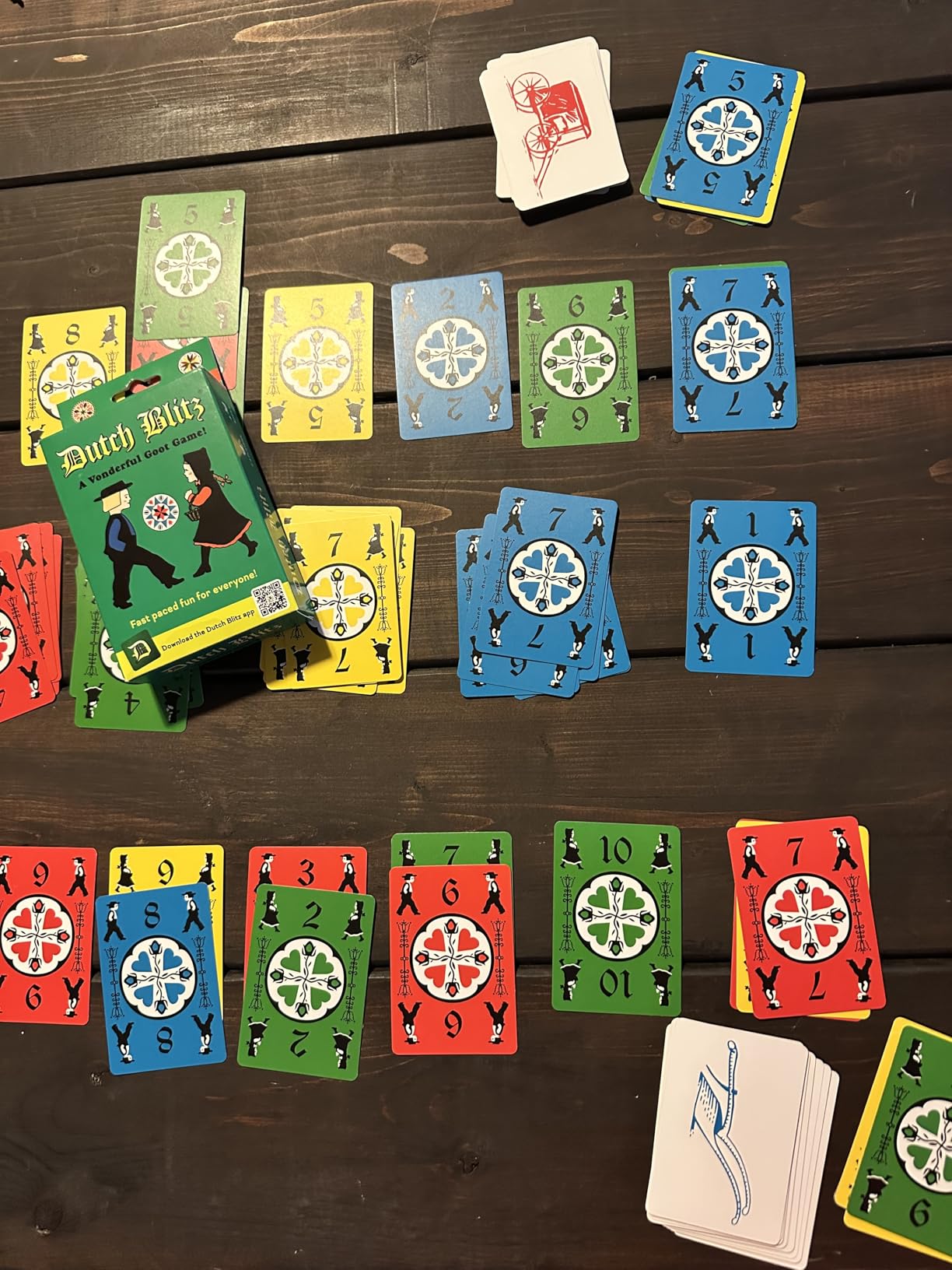 Dutch Blitz Card Game - Original Fast Paced Family Game with 160 Cards | Exciting 2-4 player competition for ages 8+, includes 4 colorful decks, simple rules, and quick-to-learn strategy play customer photo 2