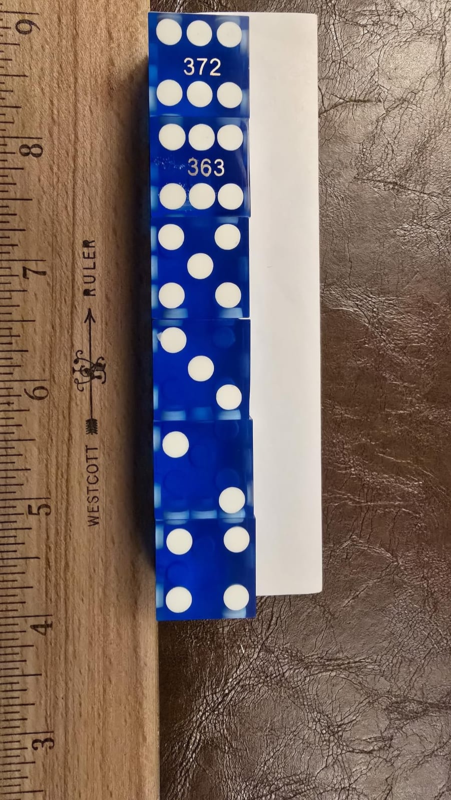 Dice Set - 19MM A Grade Serialized Casino Dice with Sharp Edges - Game Night Accessories by Trademark Poker (Blue) customer photo 1