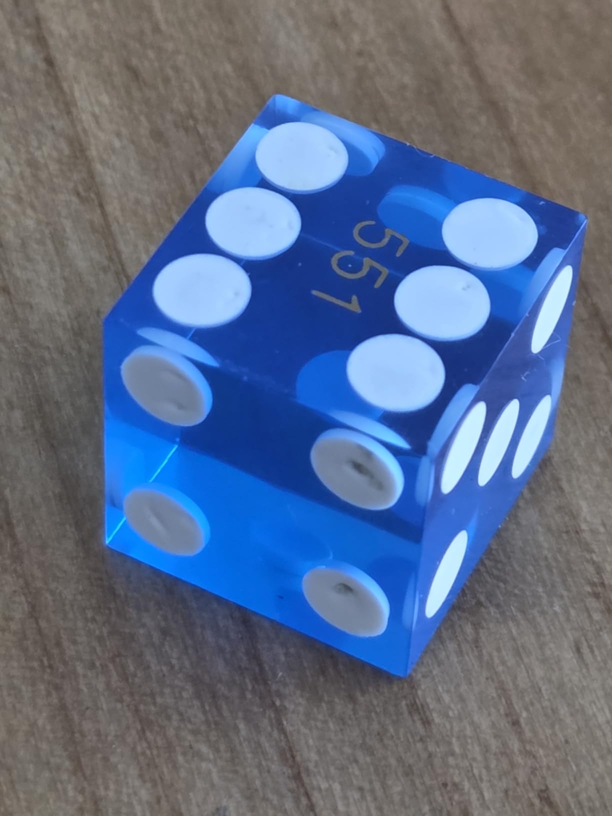 Dice Set - 19MM A Grade Serialized Casino Dice with Sharp Edges - Game Night Accessories by Trademark Poker (Blue) customer photo 2