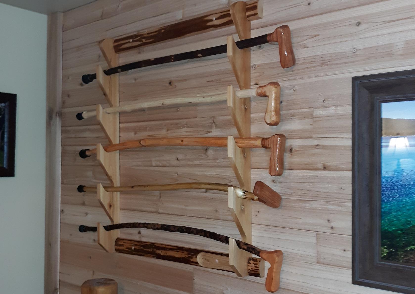 Rush Creek Creations Indoor 5 Rifle/Shotgun Wall Storage Display Rack - Convenient Easy Assembly customer photo 1