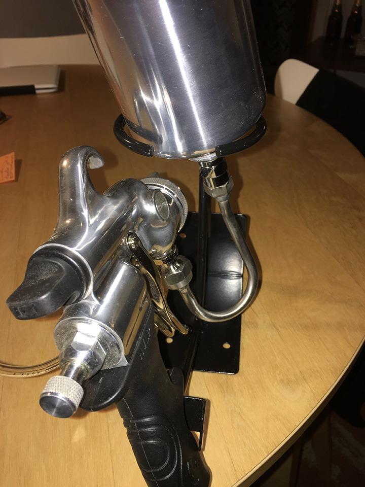 TCP Global Gravity Feed Paint Gun Holder - Wall or Bench Mount, HVLP Spray customer photo 1