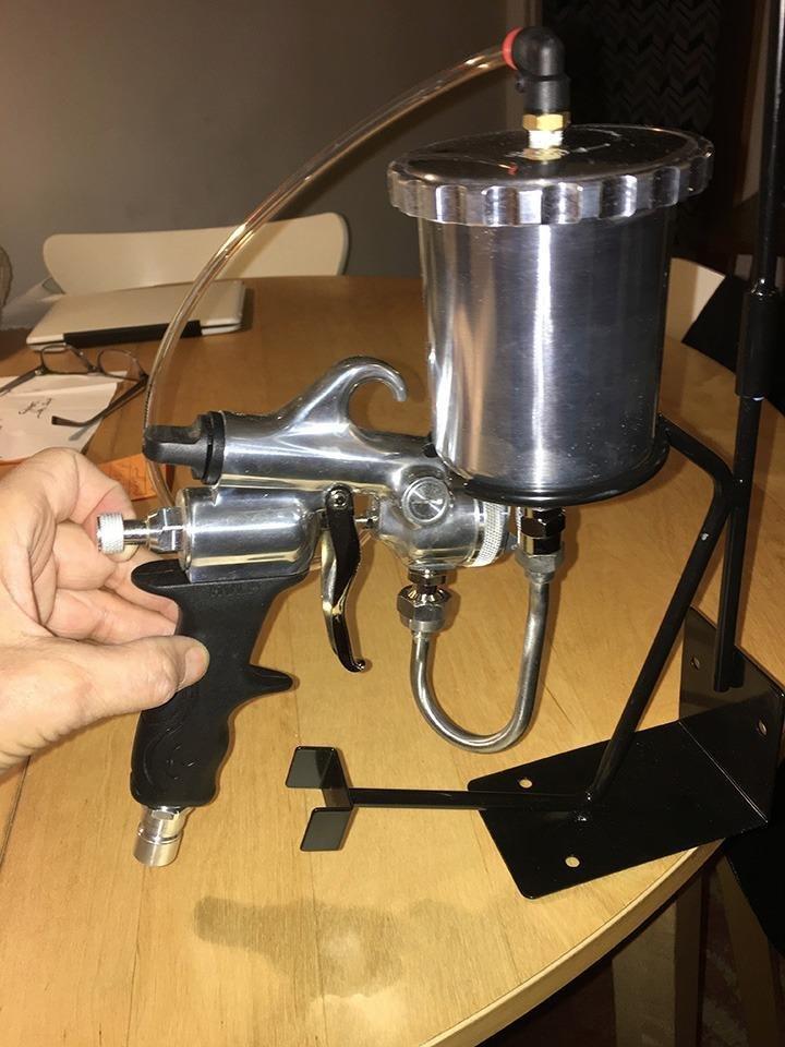 TCP Global Gravity Feed Paint Gun Holder - Wall or Bench Mount, HVLP Spray customer photo 2