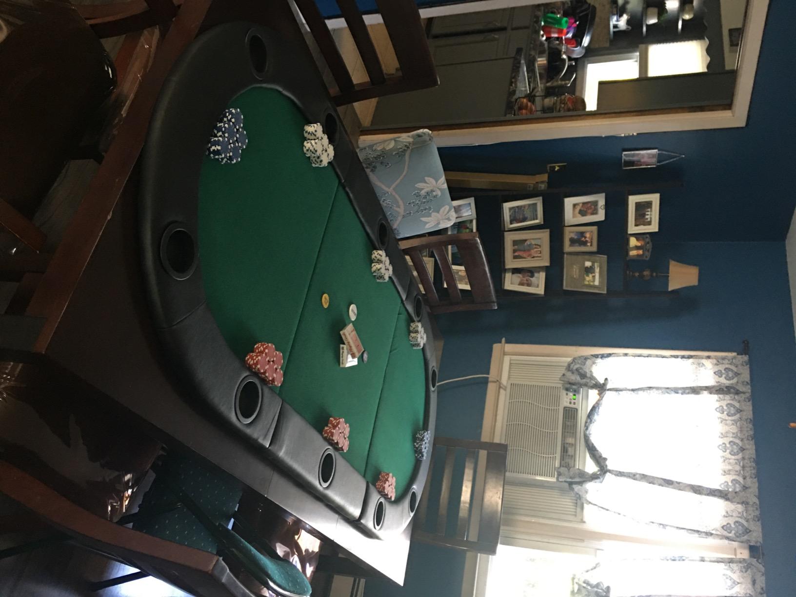 Foldable Poker Table Top - Water-Resistant Folding Mat with Cupholders and Padded Edges - Seats up to 10 People by Trademark Poker (Green) customer photo 2
