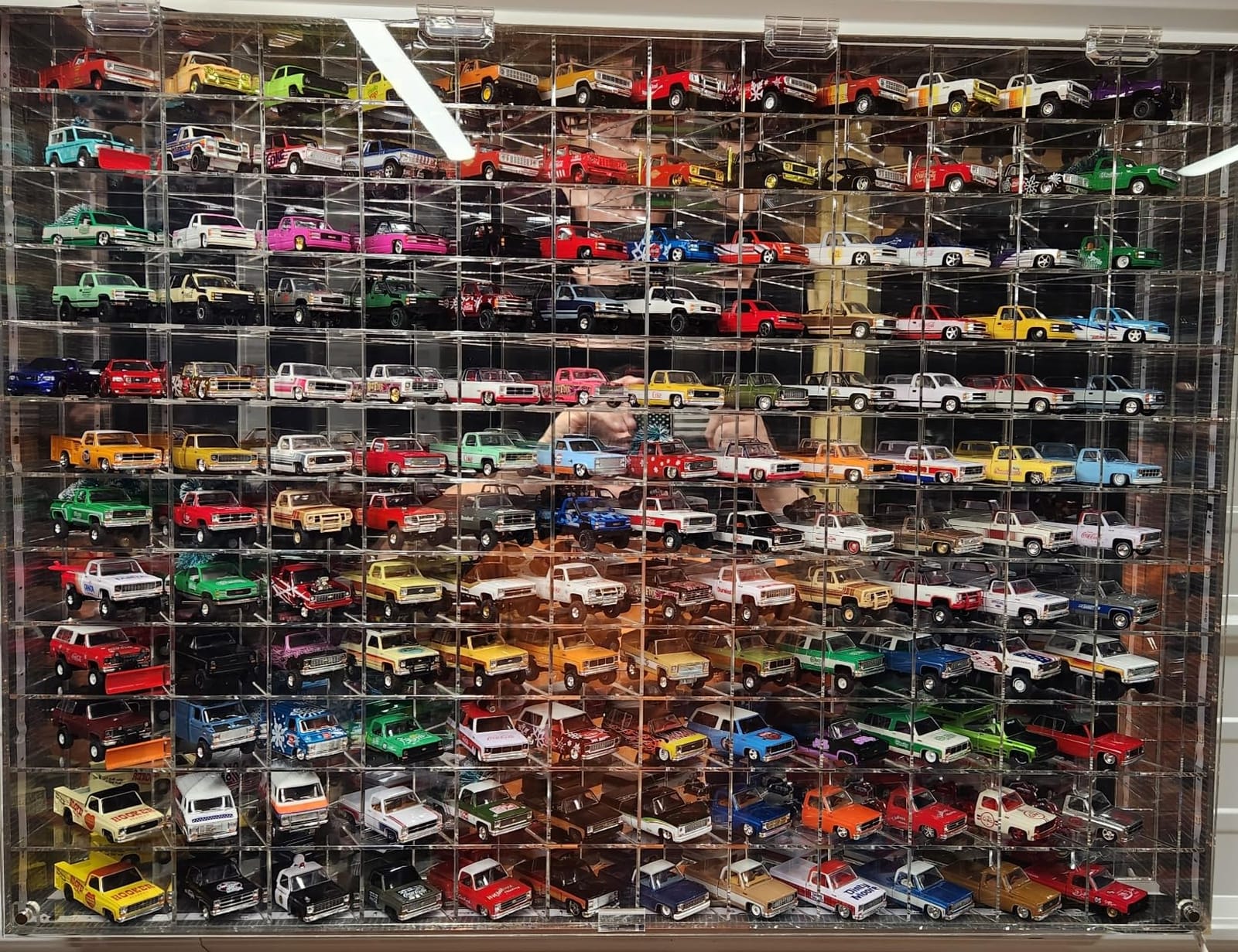 Clear Display Case Wall Cabinet for Hot Small Toy Wheels 1/64 Scale Matchbox Toy Cars Collection Storage Display (56 Slots, 24