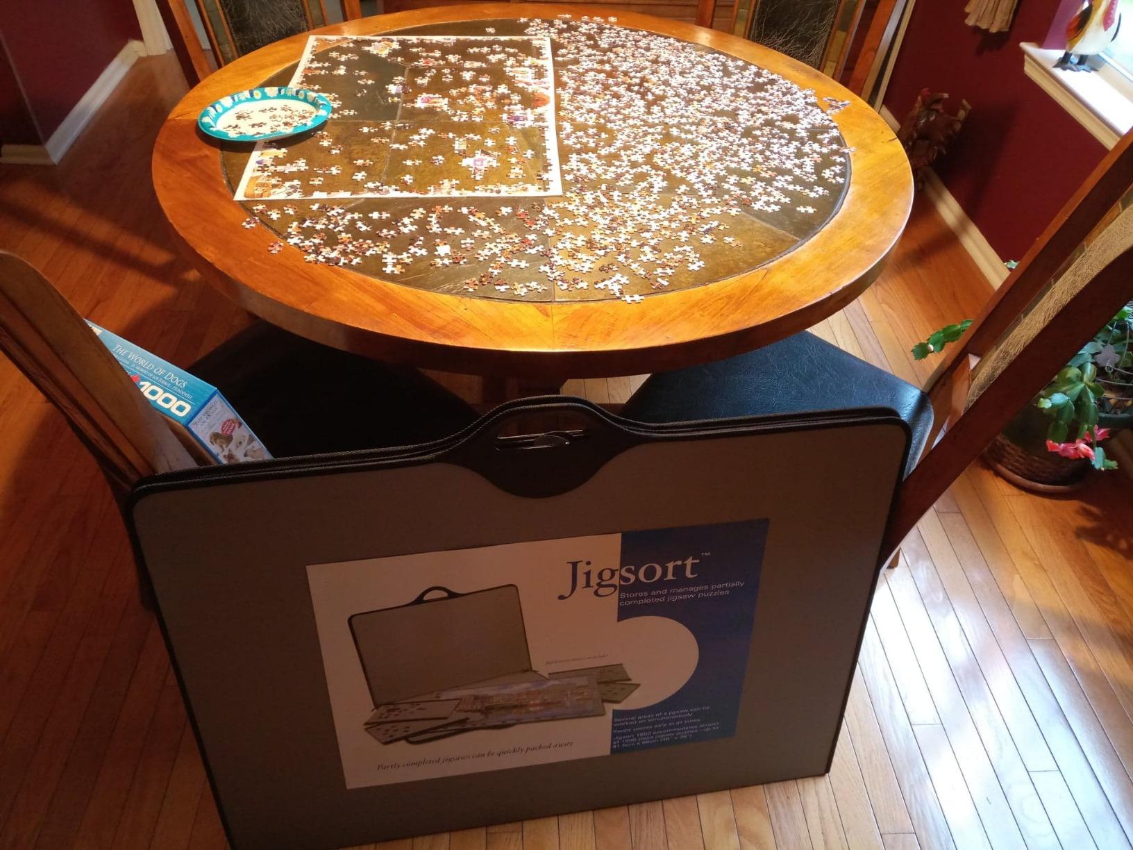 jigthings - Jigsort 1500 - Jigsaw Puzzle Board with Carry Case for Puzzles up to 35.5