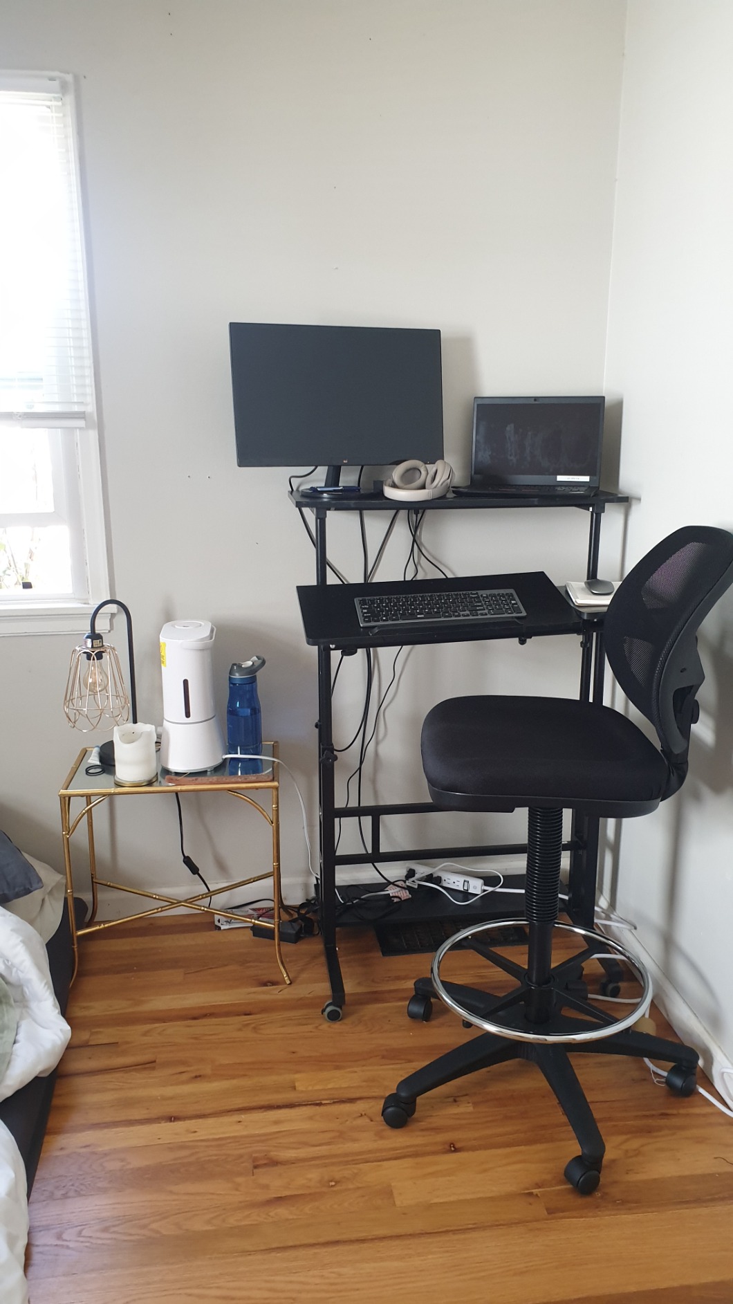 Office Star DC Series Deluxe Breathable Mesh Back Ergonomic Drafting Chair with Lumbar Support and Adjustable Footring, Black Fabric customer photo 2