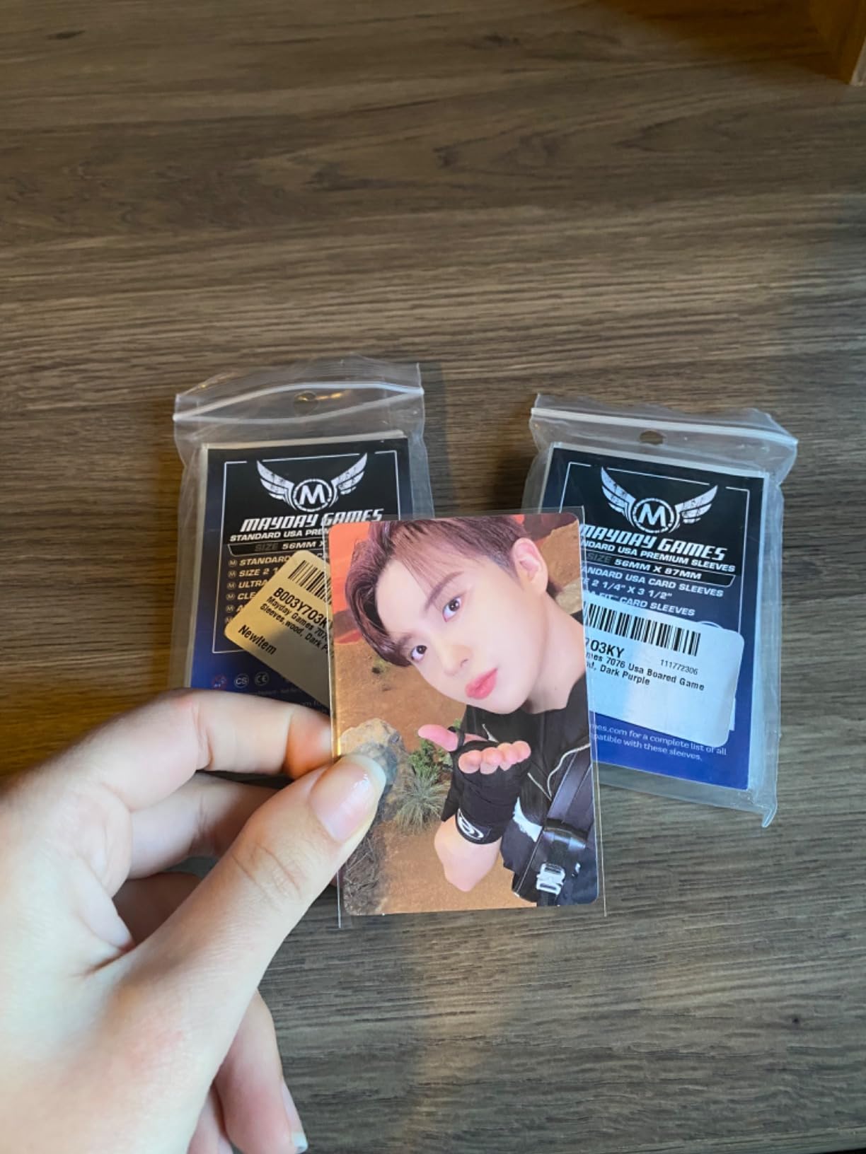 Mayday Games Premium Card Sleeves USA Standard 56x87mm - Clear Board Game and K-Pop Photocard Sleeves, 90 Micron Protector, 50 Pack - MDG-7076 customer photo 1