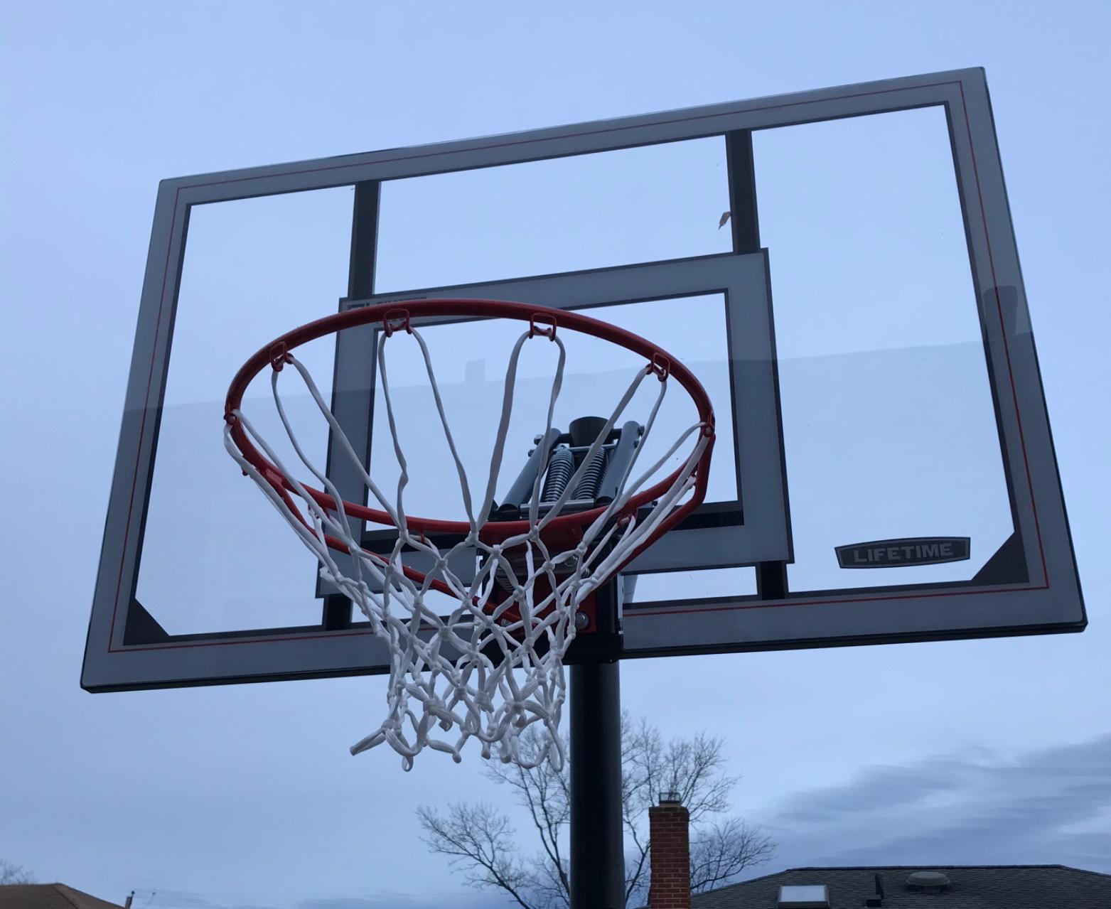 Lifetime 51544 Front Court Portable Basketball System, 50 Inch Shatterproof Backboard customer photo 2