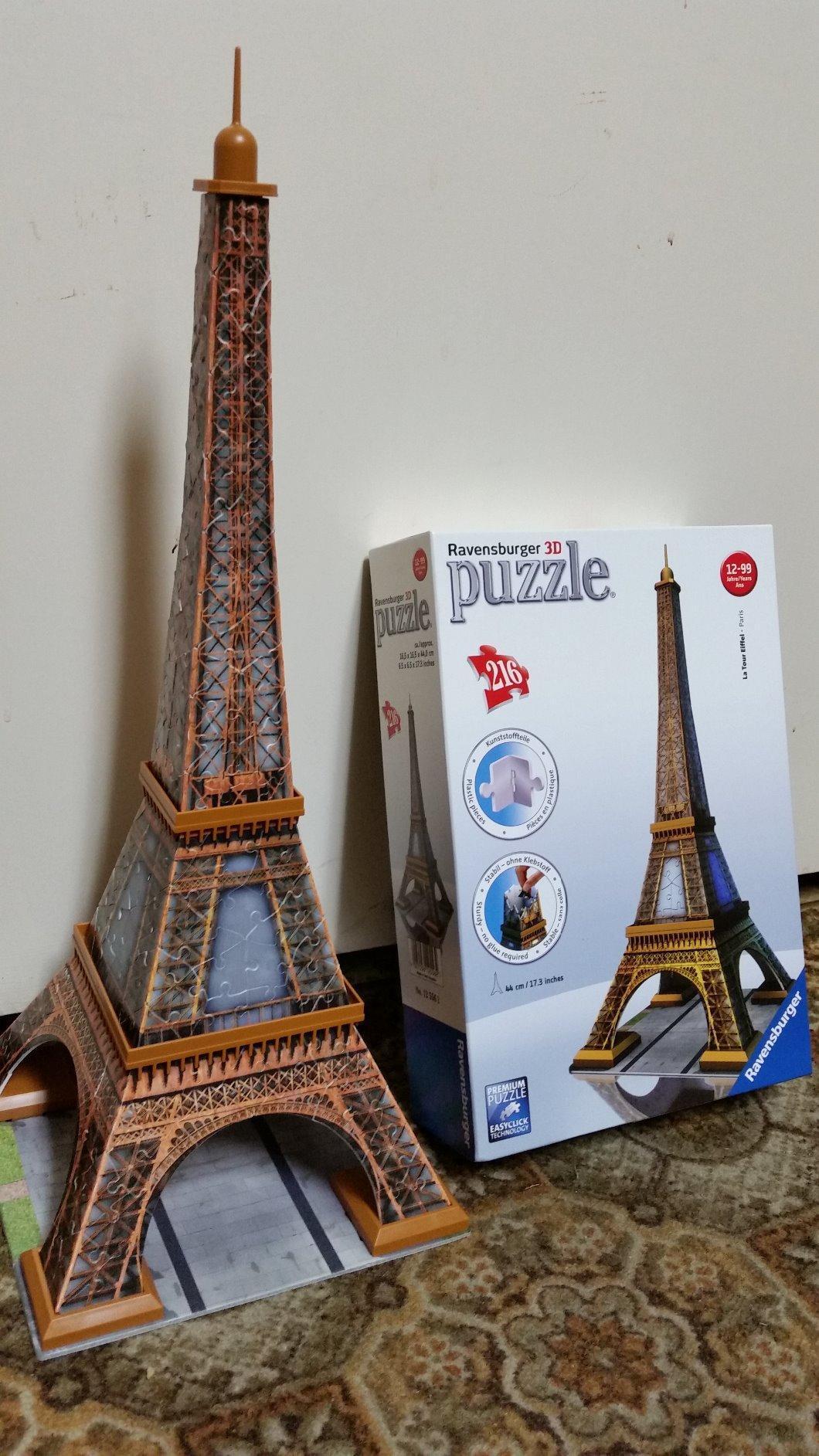 Eiffel Tower 216 Piece 3D Jigsaw Puzzle for Kids and Adults - 12556 - Easy Click Technology customer photo 2