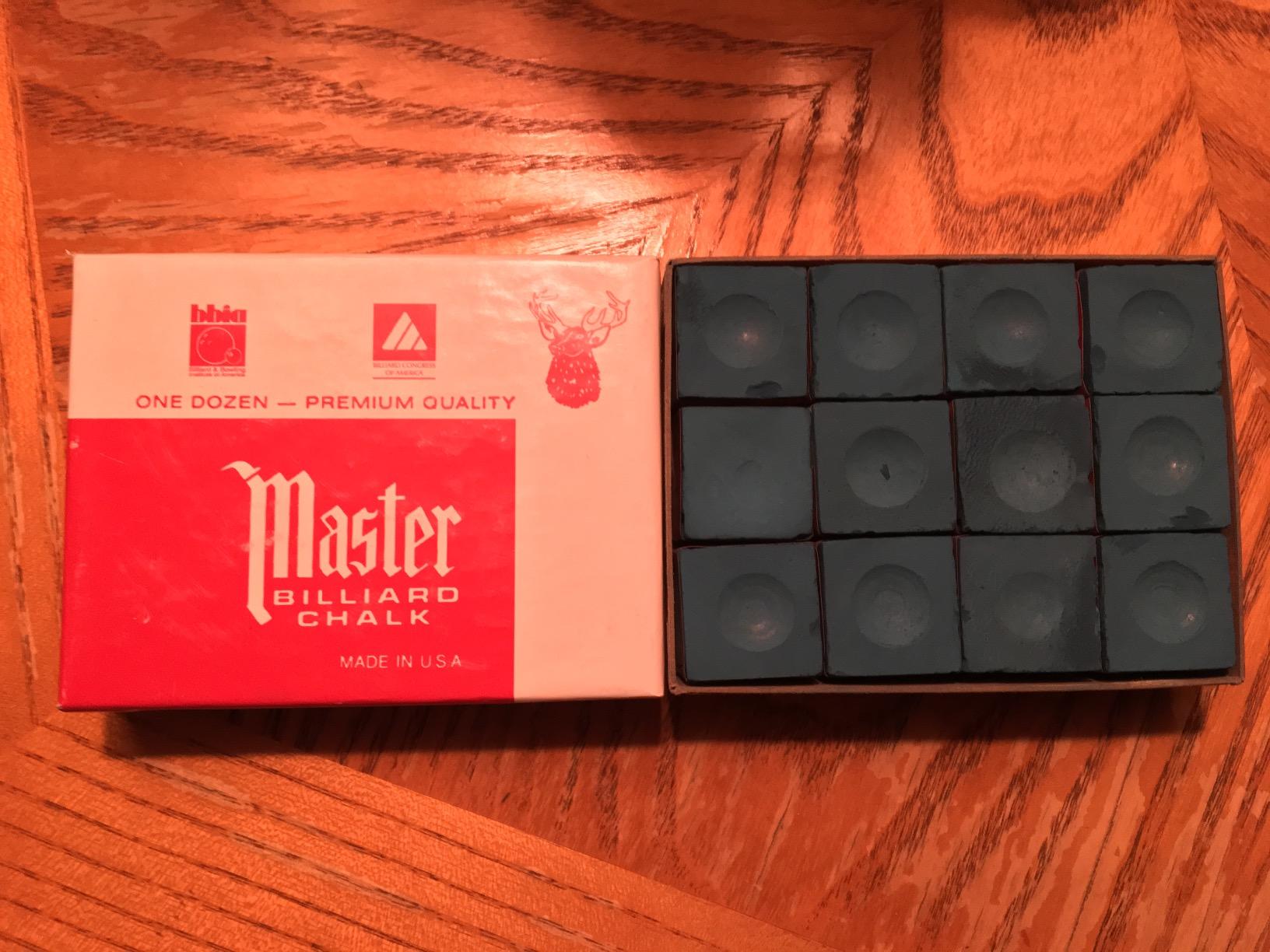 Master Billiard/Pool Cue Chalk Box, 12 Cubes customer photo 2