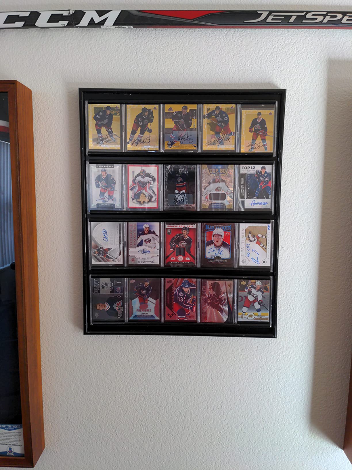 MCS Collector Card Wall Display, 16x20, Holds 20 Cards, Black | Wall-Mounted Display Case For Sports Trading Cards, Protective Clear Front customer photo 2