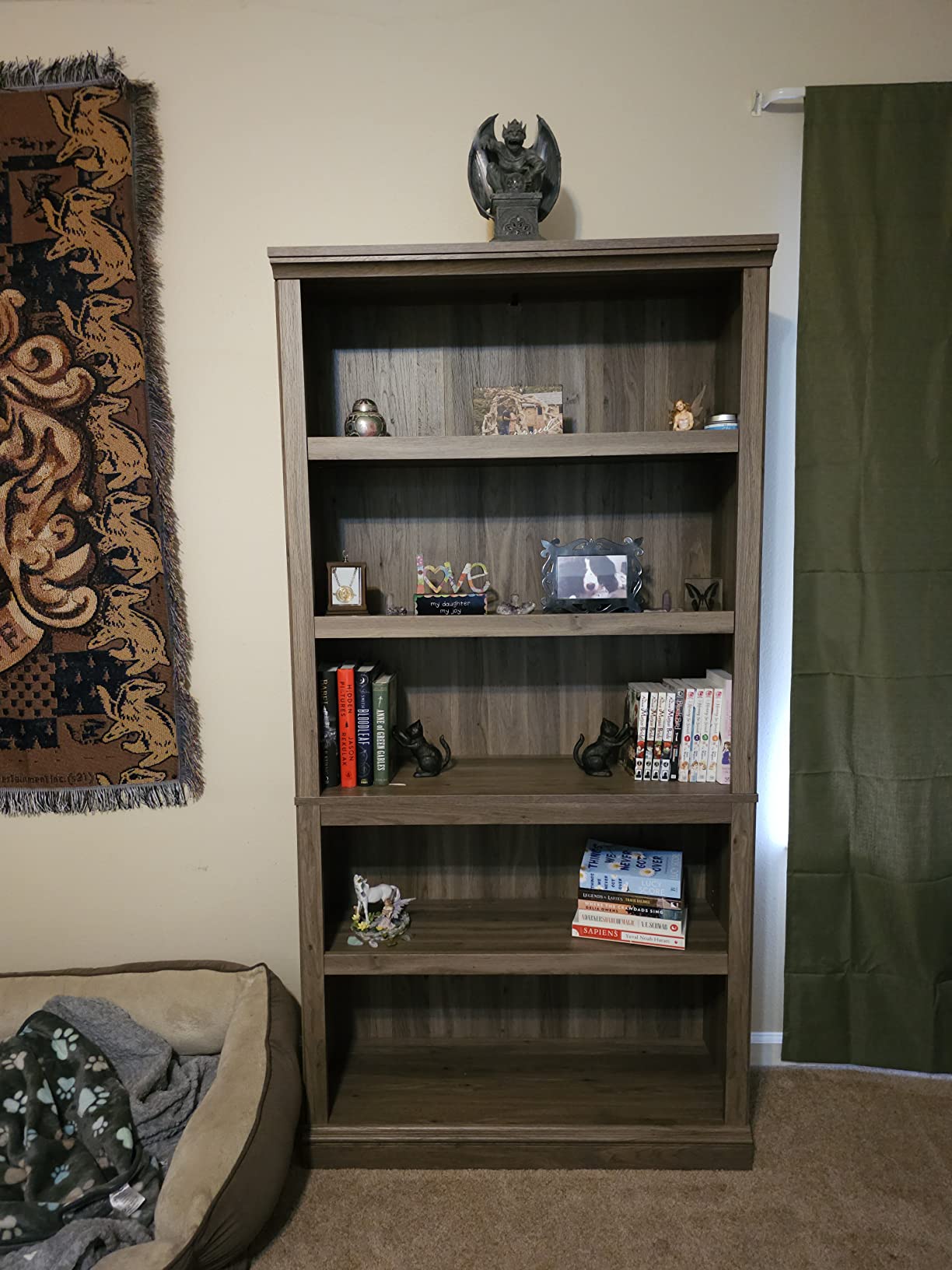 Sauder Miscellaneous Storage 5-Shelf Bookcase, Select Cherry finish customer photo 1