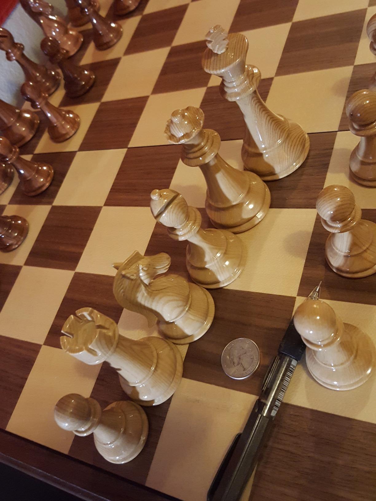 Abigail Chess Inlaid Wood Folding Board Game with Pieces - 21 Inch Set customer photo 2