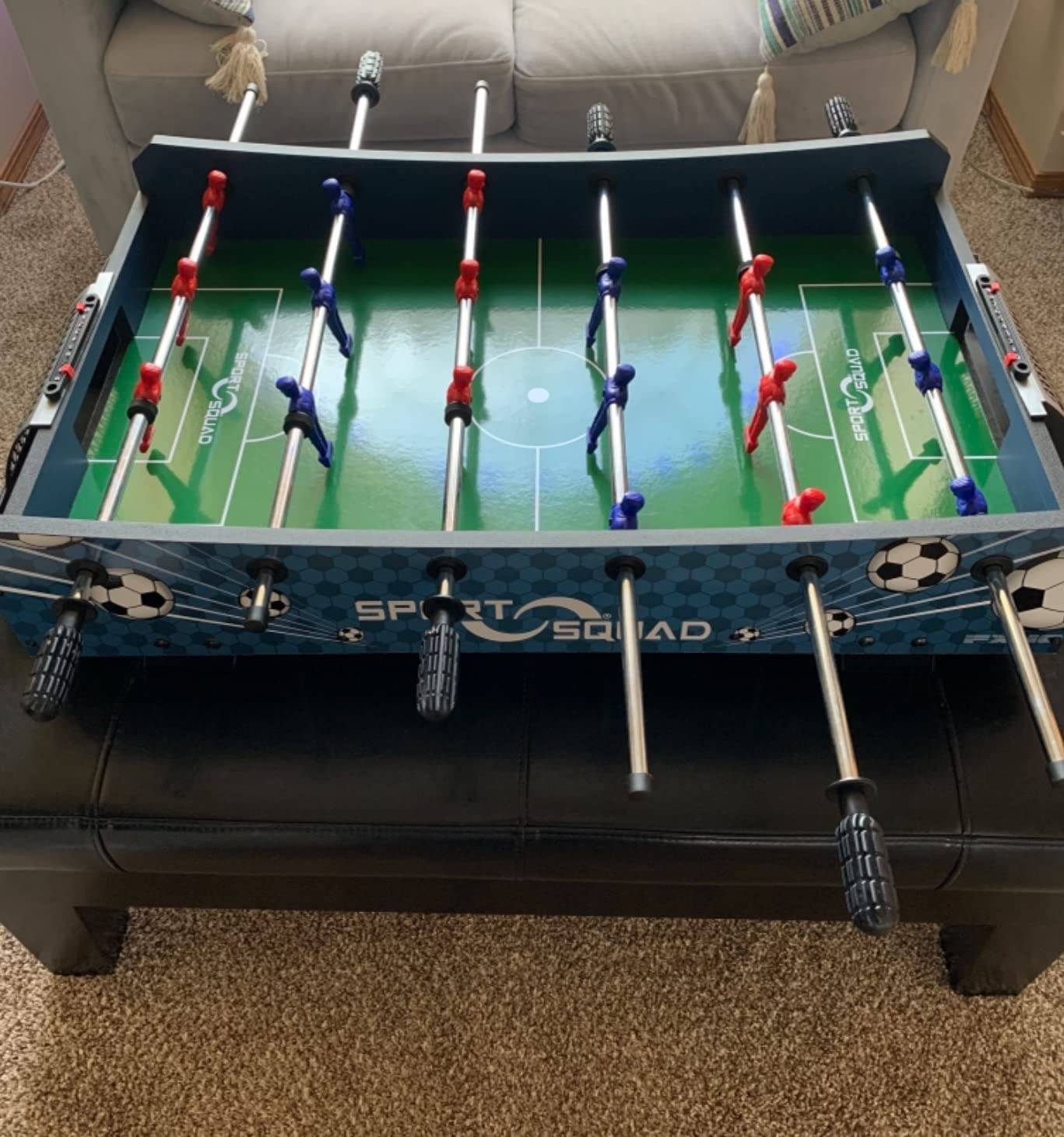Sport Squad Foosball Table - Soccer Table - Wood Foosball Table for Kids & Adults - Bar Game Table, Game Room for Home - Easy Assembly, Built Tough for High Volume Play customer photo 1