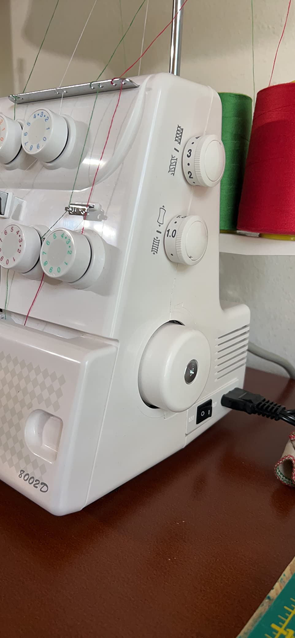 Janome 8002D Overlock Machine - 3/4 Thread Serger Sewing Machine with Differential Feed System for Extra-Smooth Seams, Janome Serger with 1300 Stitches Per Minute and Easy Threading customer photo 2