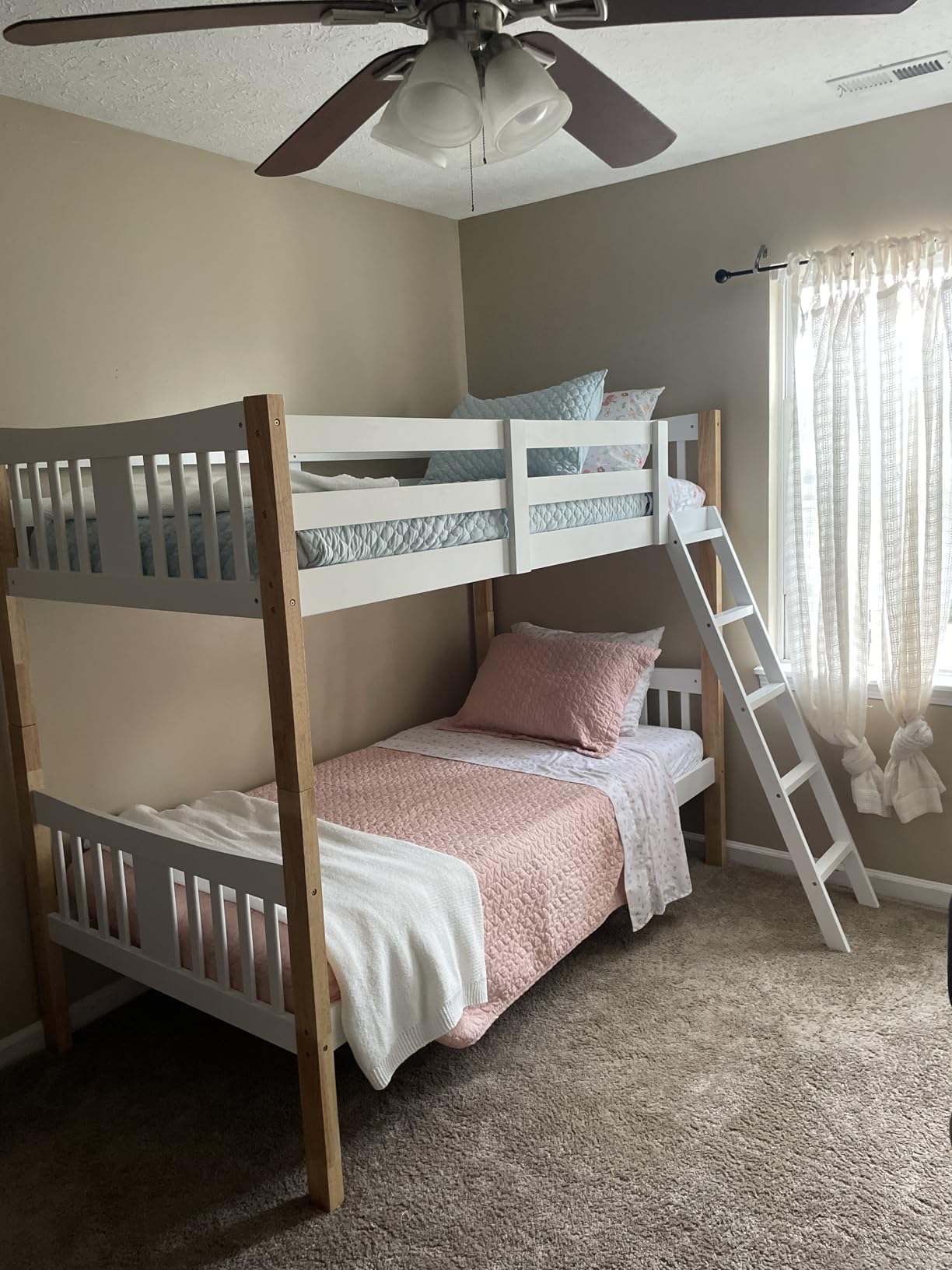 Storkcraft Caribou Twin-Over-Twin Bunk Bed, Navy | GREENGUARD Gold Certified, Wood Twin Bunk Beds for Kids Bedroom, Converts to 2 Individual Twin Beds, No Box Spring Required customer photo 1