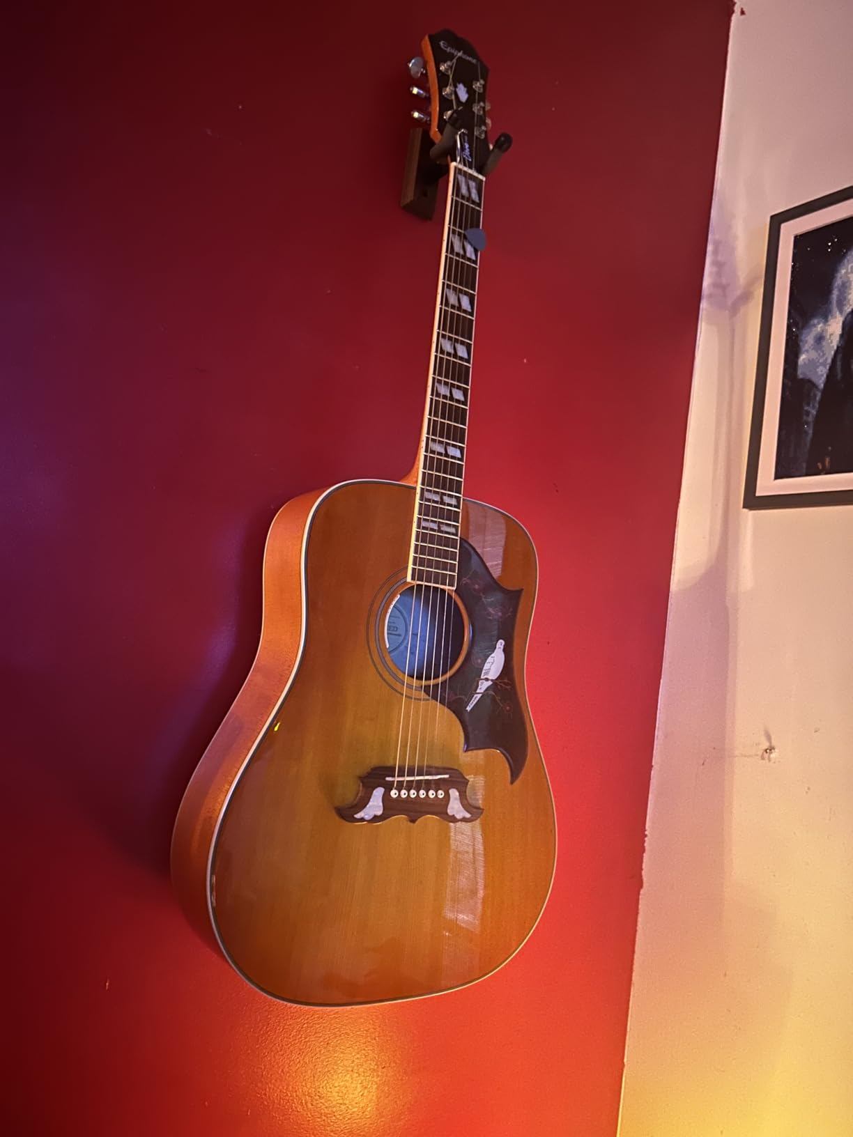 String Swing CC01K-BW Guitar Hanger and Guitar Wall Mount Bracket Holder for Acoustic and Electric Guitars Black Walnut customer photo 1