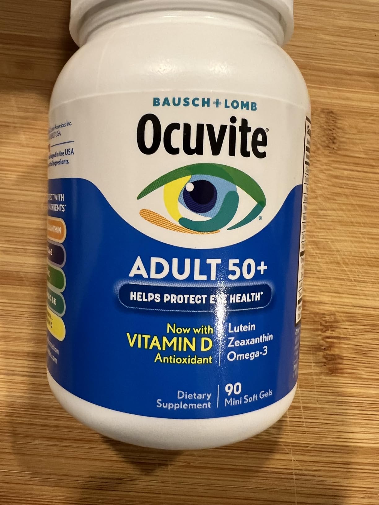 Ocuvite 50+ Eye Vitamin & Mineral Supplement, Multivitamin for Vision & Ocular Health with Omega-3, Zinc, Vitamins C & E, Lutein & Zeaxanthin, 90 Softgels customer photo 1