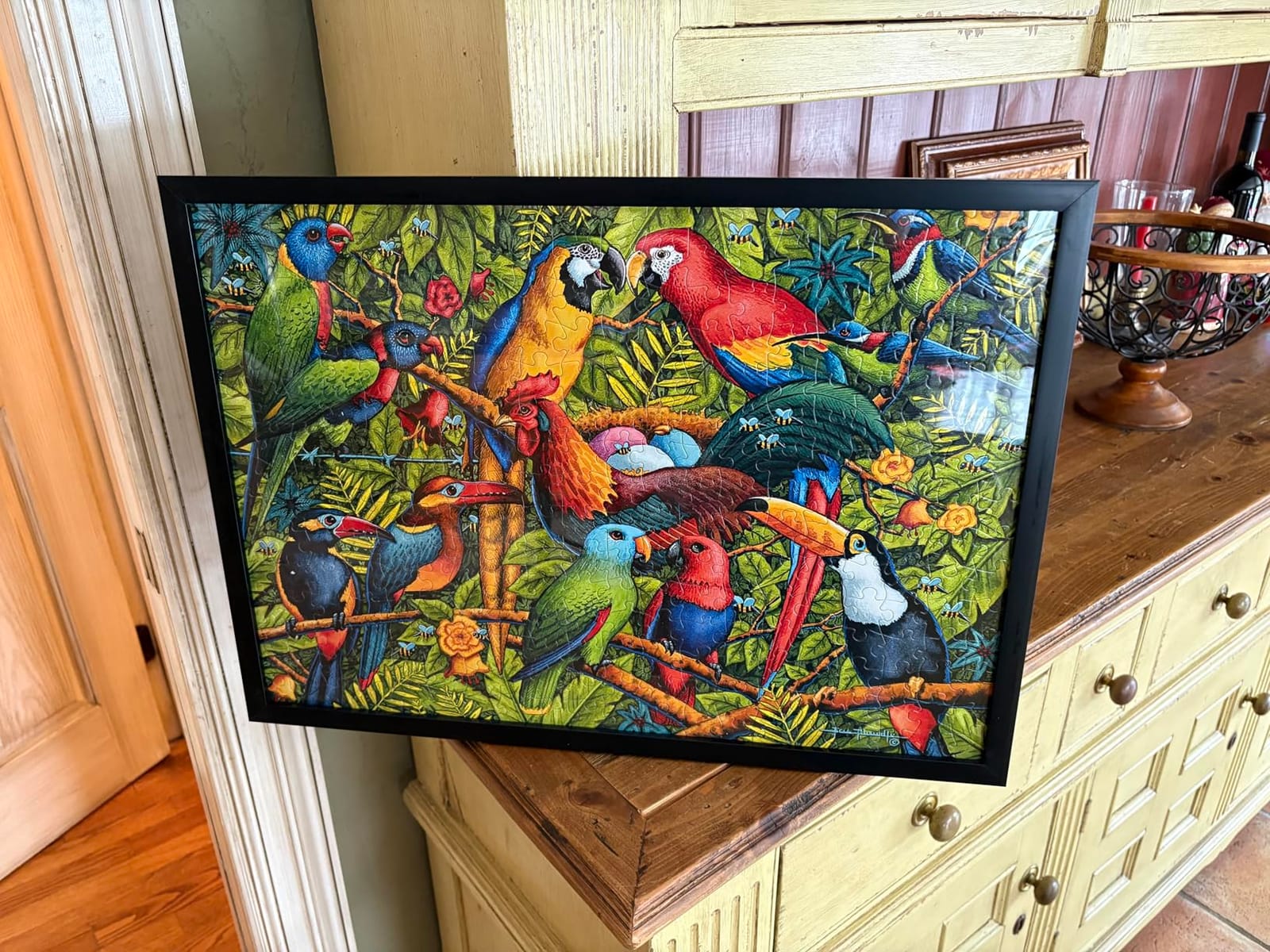 Buffalo Games Puzzle Saver, 6 Sheets & 2 Hangers, Puzzle Preservation Kit | Peel & Stick Puzzle Preservation Kit for Adults, No Messy Glue, 2 Wall Hangers, Fits 29 x 21.5, Made in USA Since 2007 customer photo 1