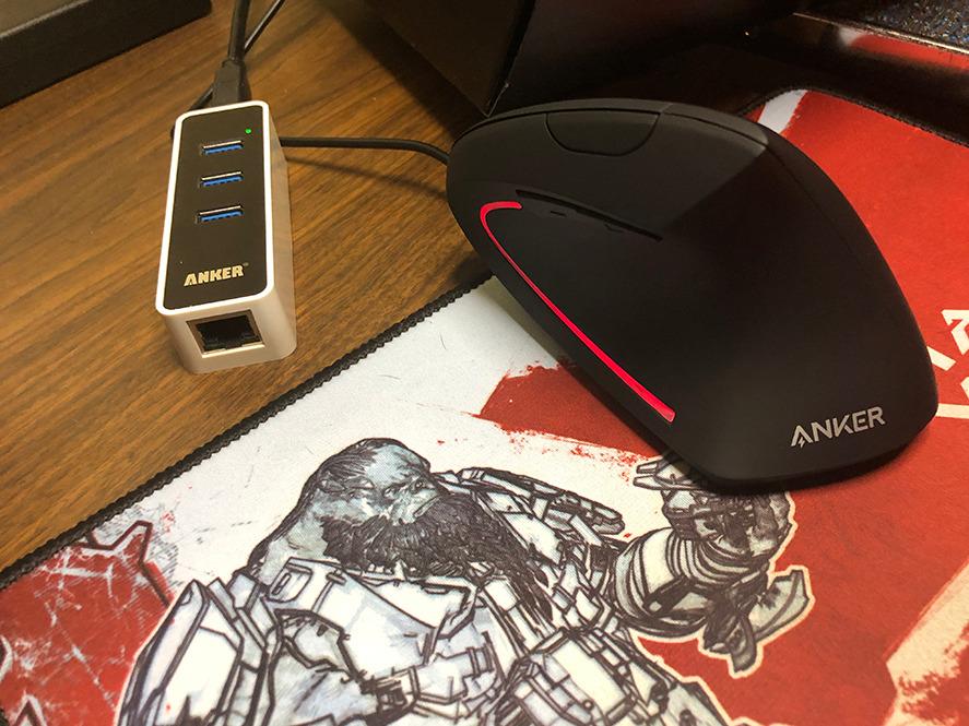 Anker USB Wired Vertical Mouse, Ergonomic Mouse for Computer and Laptops | Vertical Mouse with 5 Buttons, 1000/1600 DPI, Optical Technology, USB Corded, Black customer photo 1