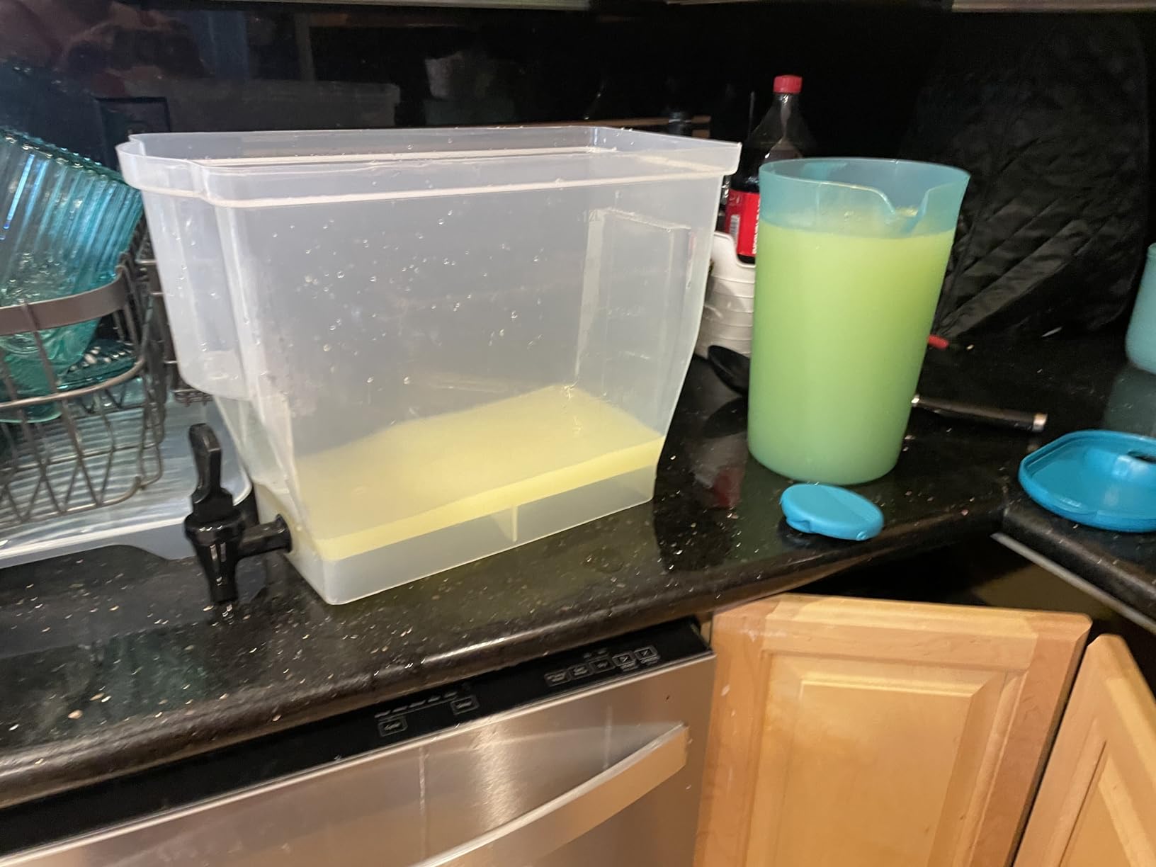 Winco 3 Gallon Slim Plastic Beverage Dispenser with Base customer photo 2