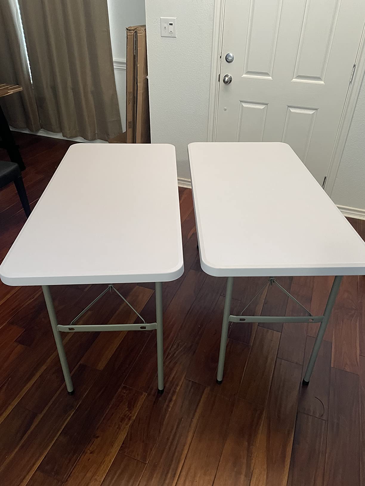 Flash Furniture 4-Foot Granite White Plastic Folding Table | Lightweight, Easy Storage, Commercial Grade customer photo 2