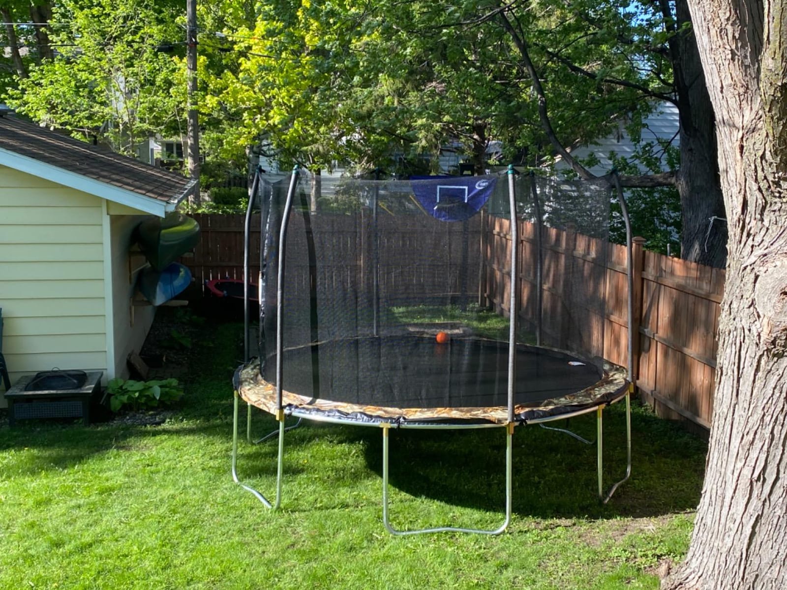 Skywalker Trampoline Outdoor 8 FT, 12 FT, 15 FT Jump N' Dunk Round Outdoor Trampoline with Net, Trampoline Mat, and Basketball Hoop for Trampoline customer photo 2