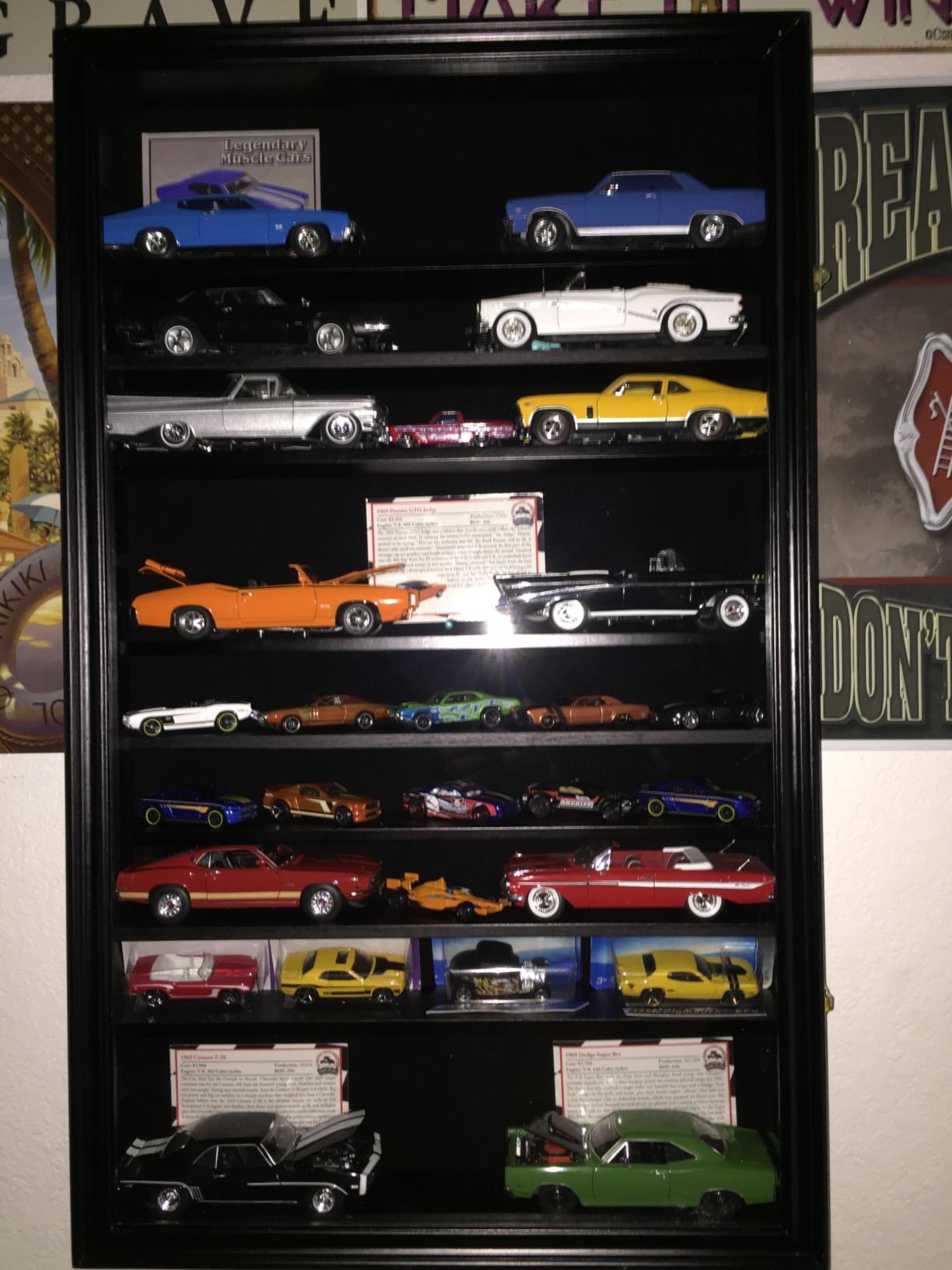 DisplayGifts Toy Cars Wheels Matchbox Model Diecast Display Case Cabinet Also fit N Scale Model Trains UV Protection 1/64-1/43 Scale High Transparency Hot Design (Black Finish) customer photo 1