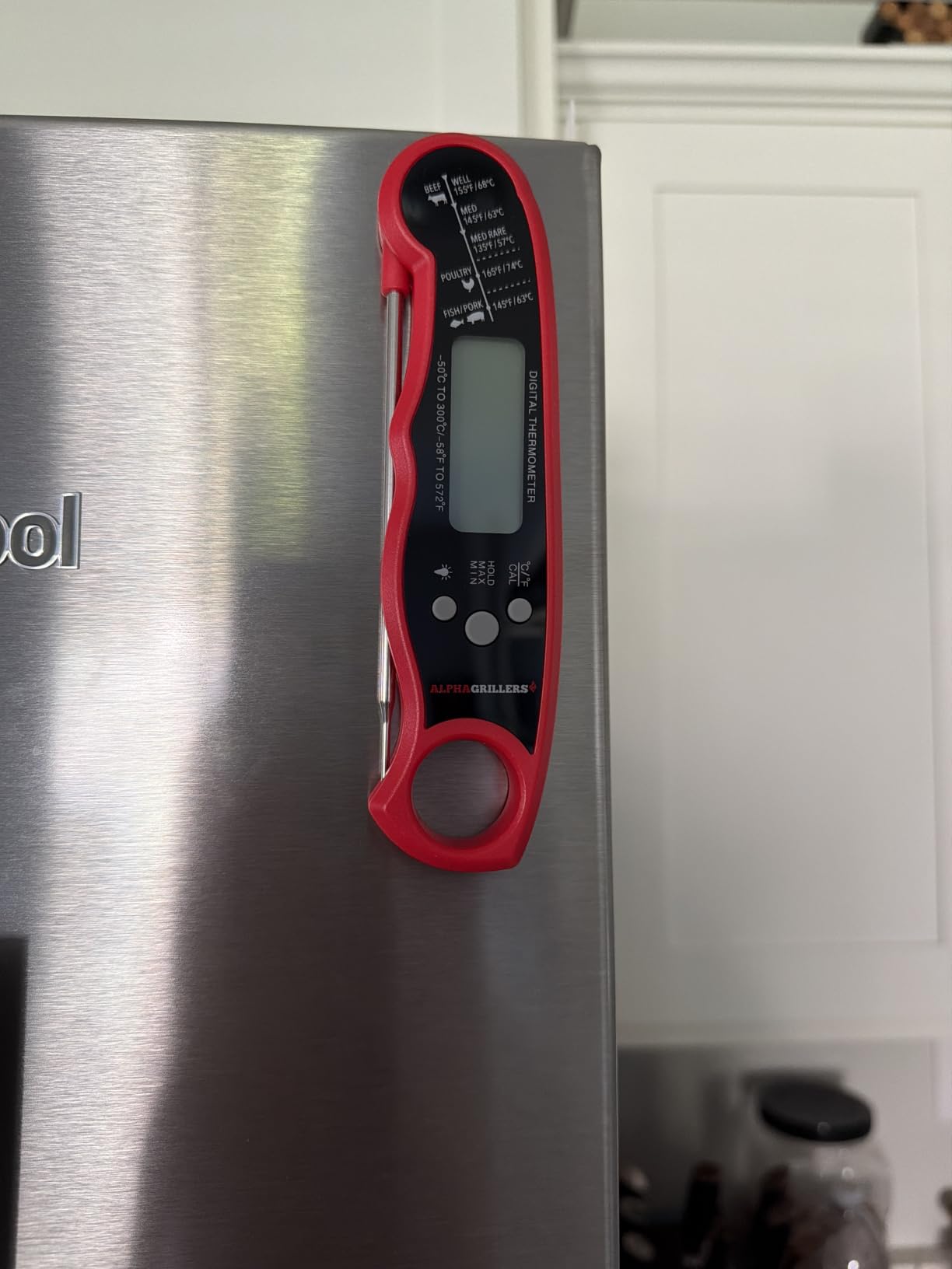 Alpha Grillers Instant Read Meat Thermometer Digital, Cooking, Food, Grill | 1-2 Second Ultra-Fast Response Time, Bright Backlit Display, Waterproof (IP67), Pre-Calibrated & Ready to Use customer photo 2