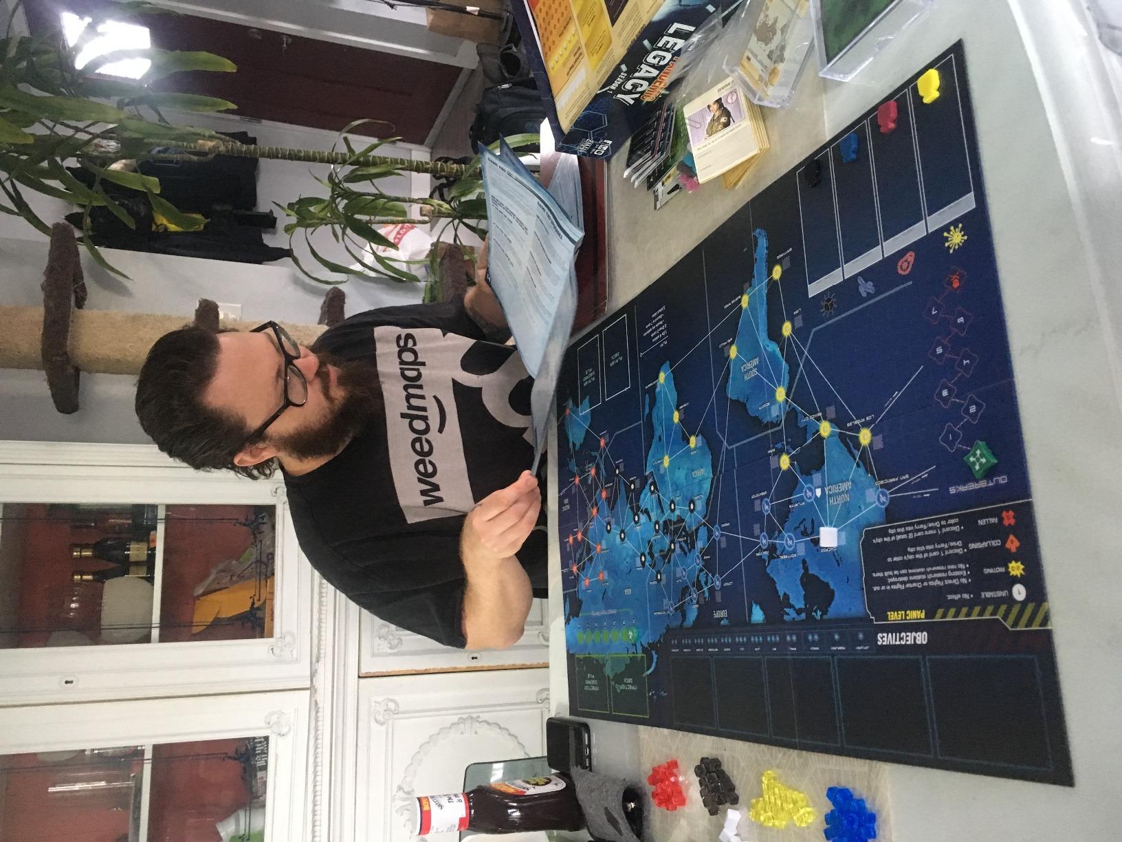 Pandemic Legacy Season 1 Board Game (Blue) - Epic Year-Long Battle Against Deadly Diseases! Cooperative Strategy Game for Family Game Night, Ages 13+, 2-4 Players customer photo 1