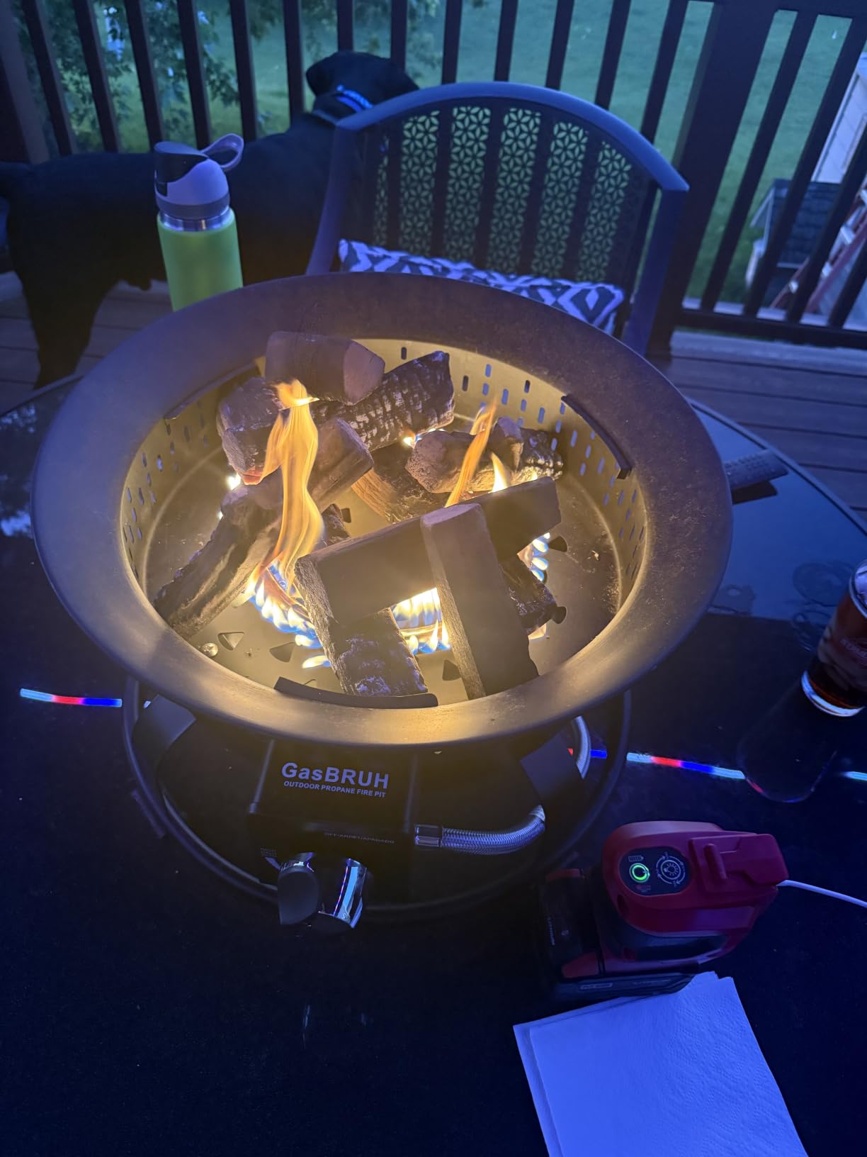 GasBRUH Outdoor Portable Propane Fire Pit, 19-Inch, 60,000 BTU with Cover & Carry Kit, Camping Propane Fire Pits, Gas Firebowl, Portable Gas Fire Pit for Outside Patio, Backyard, Camping, RV, Deck, Tailgating customer photo 2