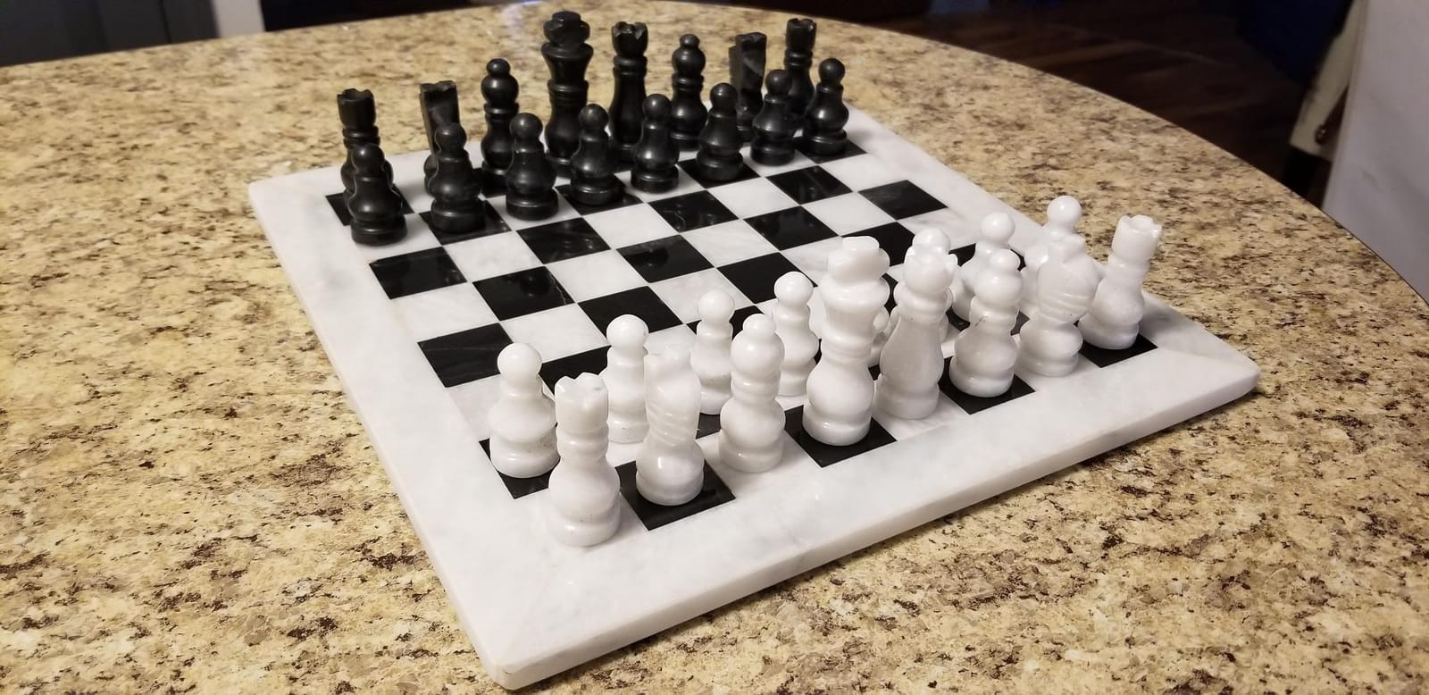 Radicaln Marble Chess Set 12'' Luxury Board Game & Chess Sets for Adults | White & Black Marble, Handmade, Natural Marble Veining, Luxury Decor, Elegant Gift, 32 Chess Figures customer photo 1