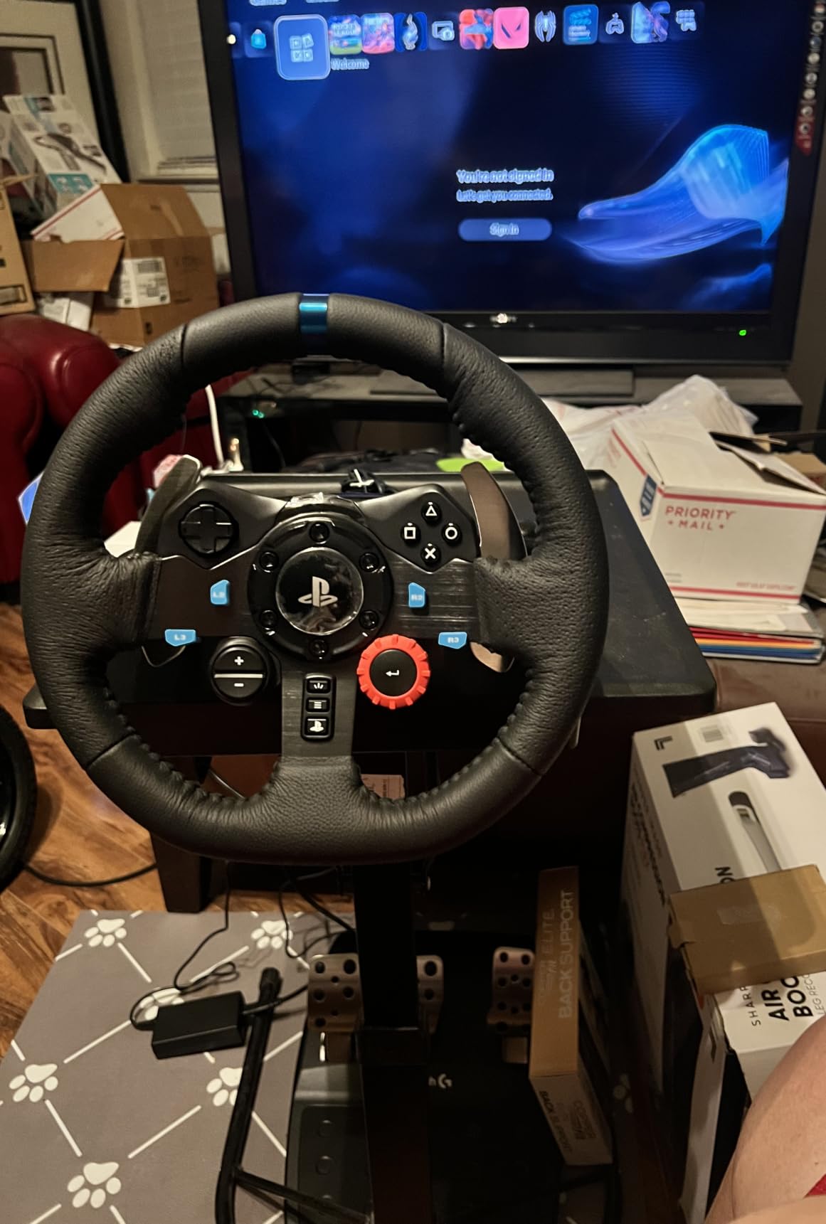 Logitech G29 Racing Wheel and Pedals for PS5/PS4/PC | Stainless steel paddle shifters, leather steering wheel cover, real force feedback, for PS5, PS4, PC, Mac customer photo 1