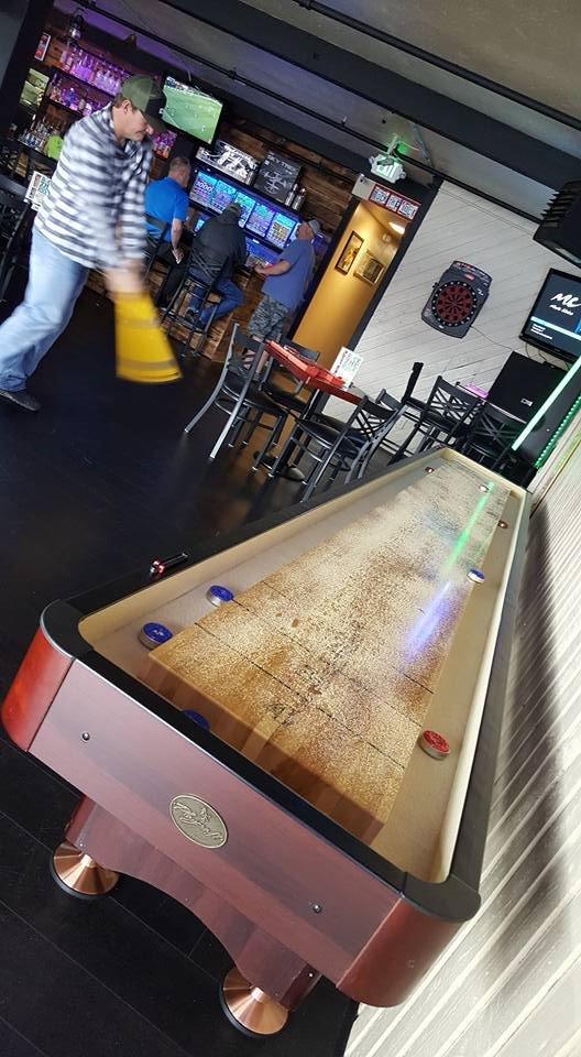 Playcraft Woodbridge Shuffleboard Table with Storage Cabinet - Shuffle Board Game Table Set with Matching Abacus, 8 Pucks, Brush & Wax - Pro Style Climate Adjusters customer photo 1
