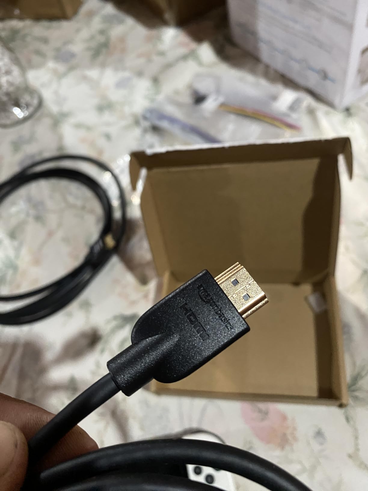 Amazon Basics HDMI Cable, 6ft, 4K@60Hz, High-Speed 4K HDMI 2.0 Cord with Ethernet, 18Gbps, 2160p, 48 bit, Compatible with TV/PS5/Xbox/Roku/Blu-ray, Black customer photo 2