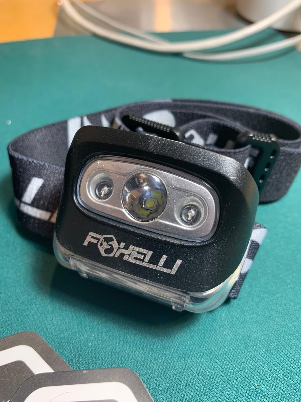 Foxelli LED Headlamp Flashlight for Adults & Kids, Running, Camping, Hiking Head Lamp with White & Red Light, Comfortable Headband, Lightweight & Waterproof, 3 AAA Batteries customer photo 2