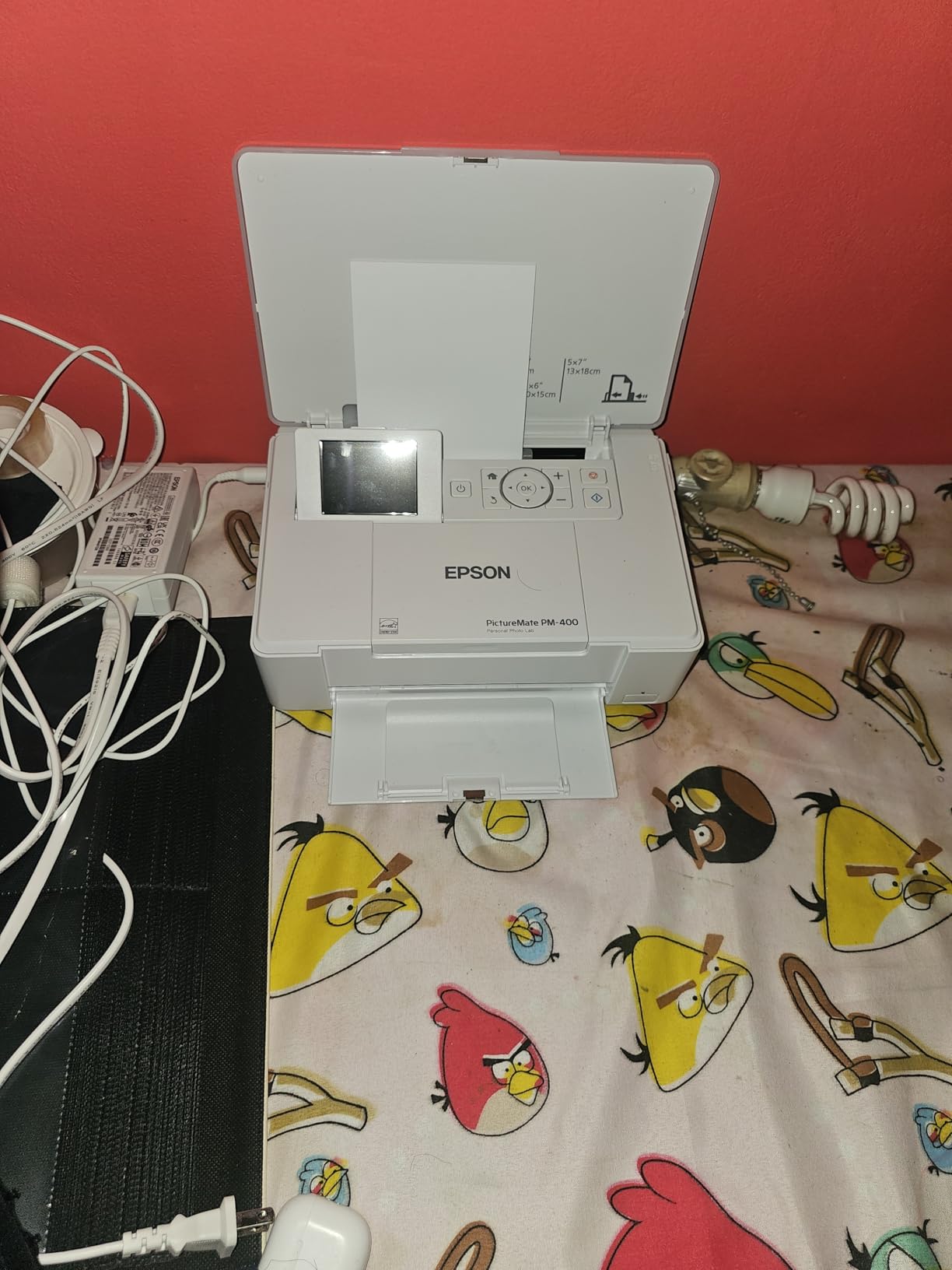 Epson PictureMate PM-400 Wireless Compact Color Photo Printer, white | Compact wireless photo printing; borderless 4 x 6 and 5 x 7 in., mobile support customer photo 1