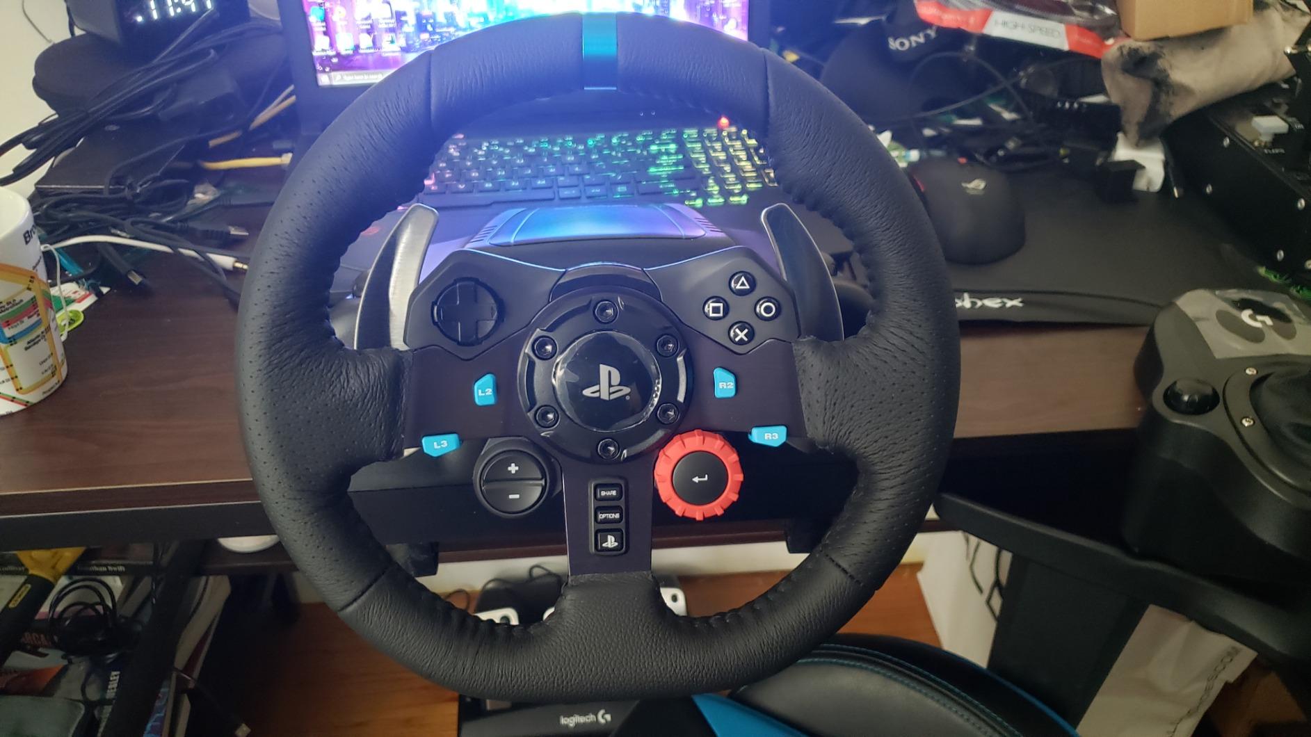 Logitech G29 Driving Force Racing Wheel and Pedals, Force Feedback, Real Leather + Logitech G Driving Force Shifter - For PS5, PS4 and PC, Mac customer photo 1