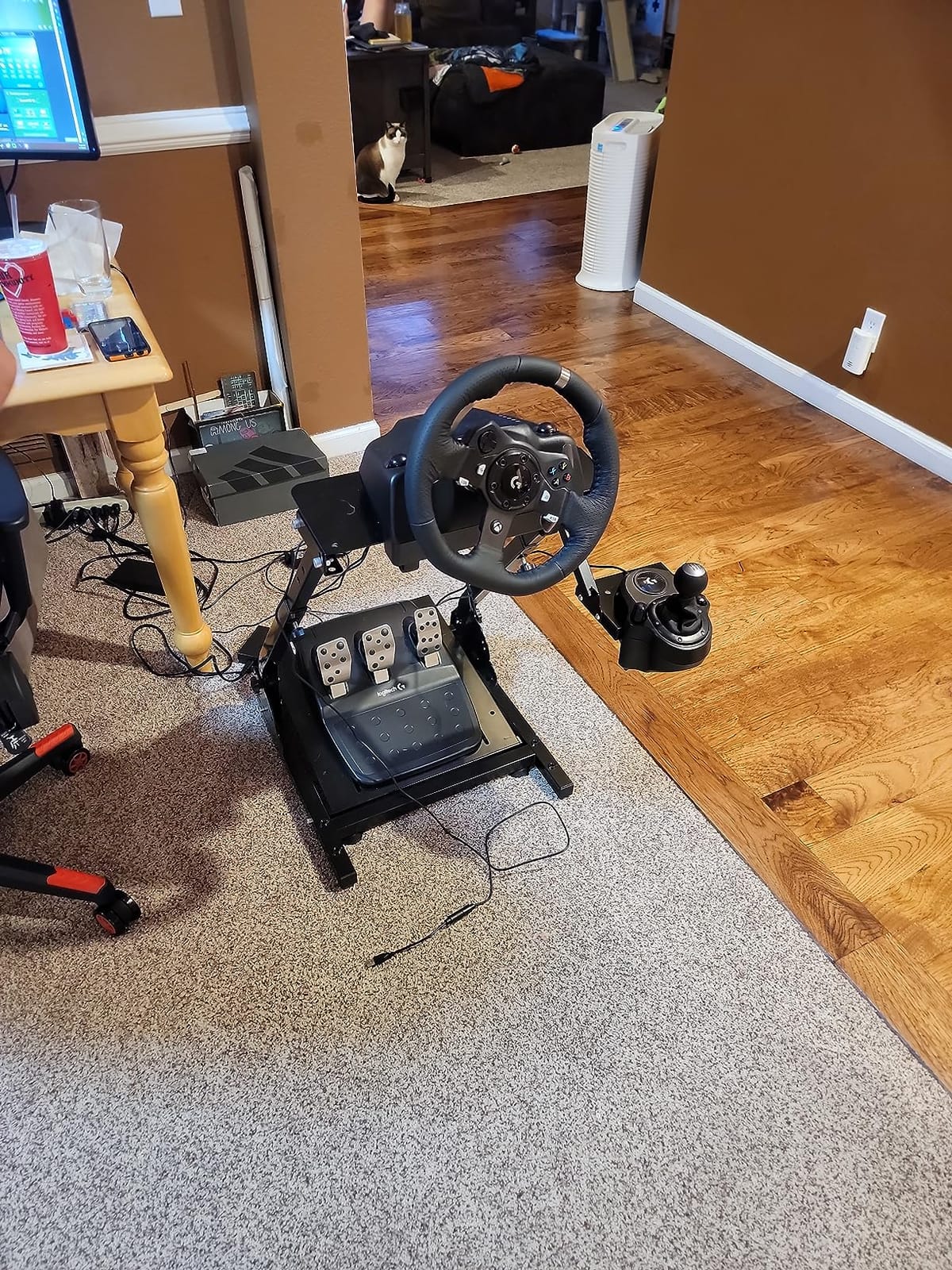 Logitech G920 Driving Force Racing Wheel and Pedals, Force Feedback + Logitech G Driving Force Shifter - Xbox Series X|S, Xbox One and PC, Mac - Black customer photo 2
