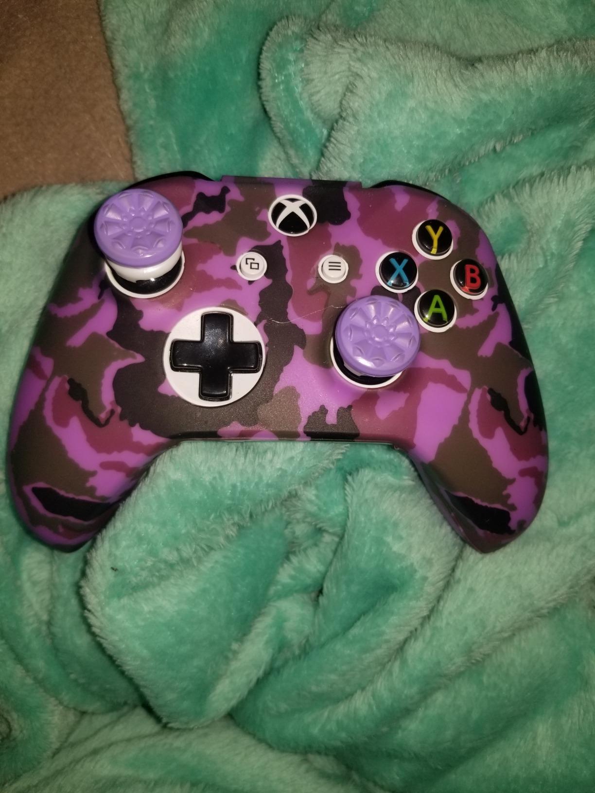 KontrolFreek FPS Freek Galaxy Purple for Xbox One and Xbox Series X Controller | 2 Performance Thumbsticks | 1 High-Rise, 1 Mid-Rise | Purple customer photo 2