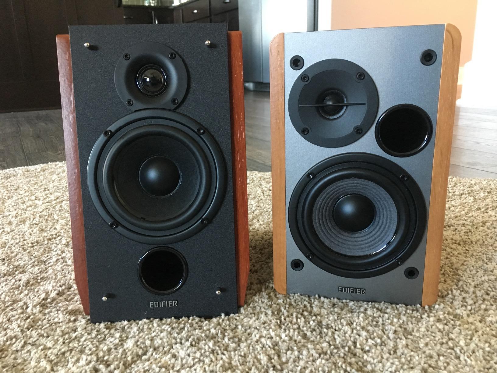 Edifier R1280T Powered Bookshelf Speakers - 2.0 Active Near Field Studio Monitor Speaker - Wooden Enclosure - 42 Watts RMS Power customer photo 1