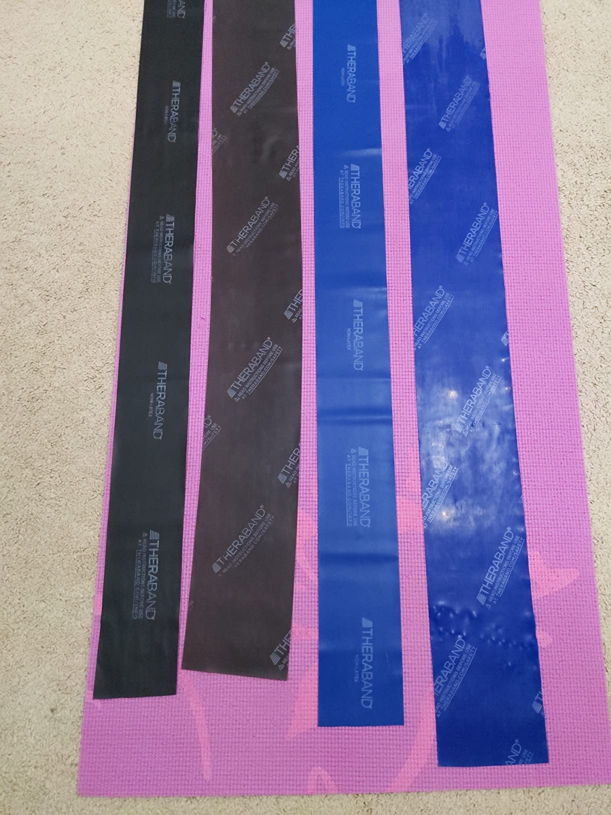 THERABAND Resistance Bands Set, Elastic Bands for Exercise & Physical Therapy, Strength Training for Upper & Lower Body Fitness customer photo 1