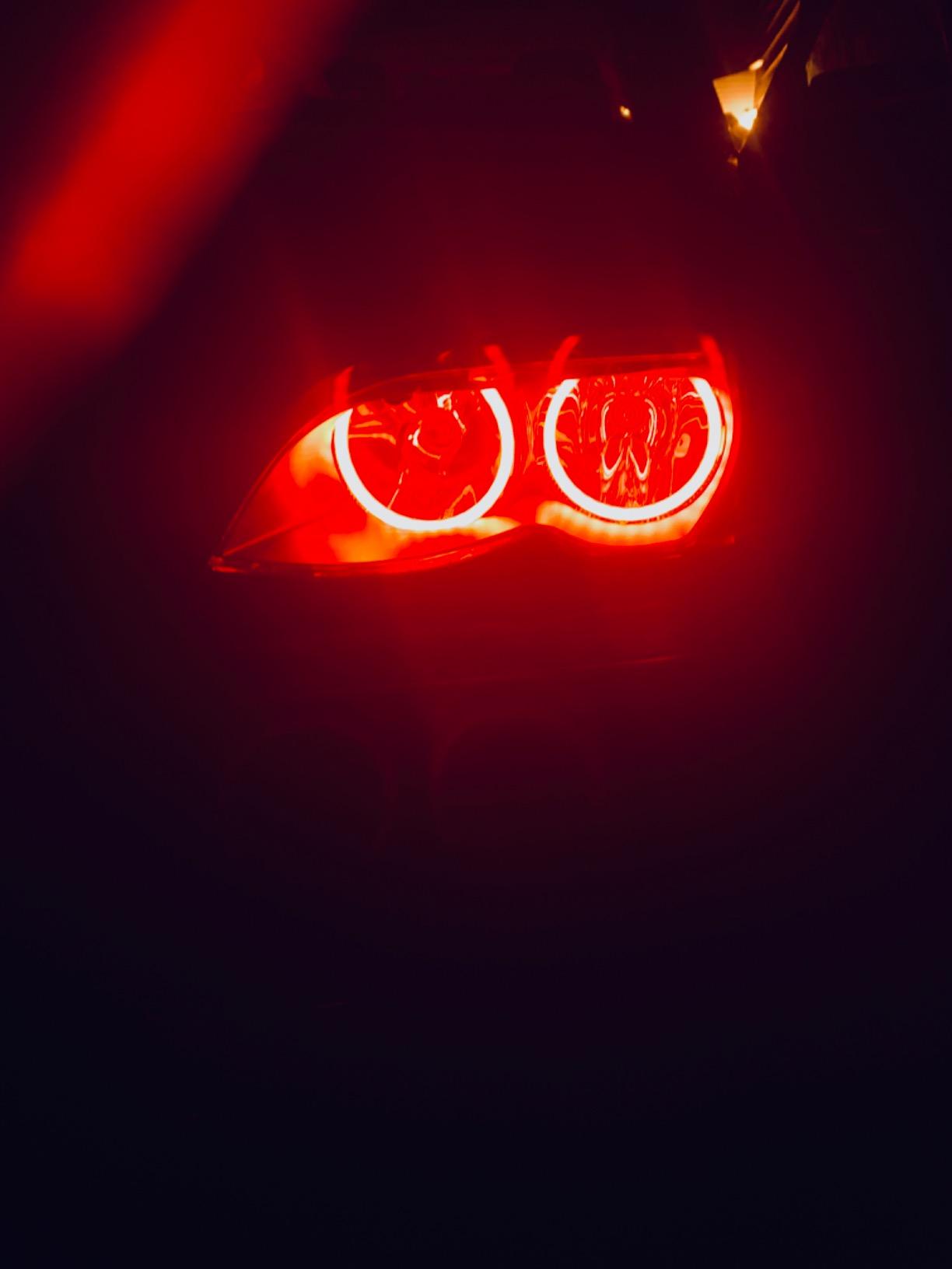 iJDMTOY 4pc Set 7-Color RGB LED Angel Eye Halo Rings w/Adjustable Setting Compatible with BMW E39 E46 3 5 7 Series Xenon Trim customer photo 2
