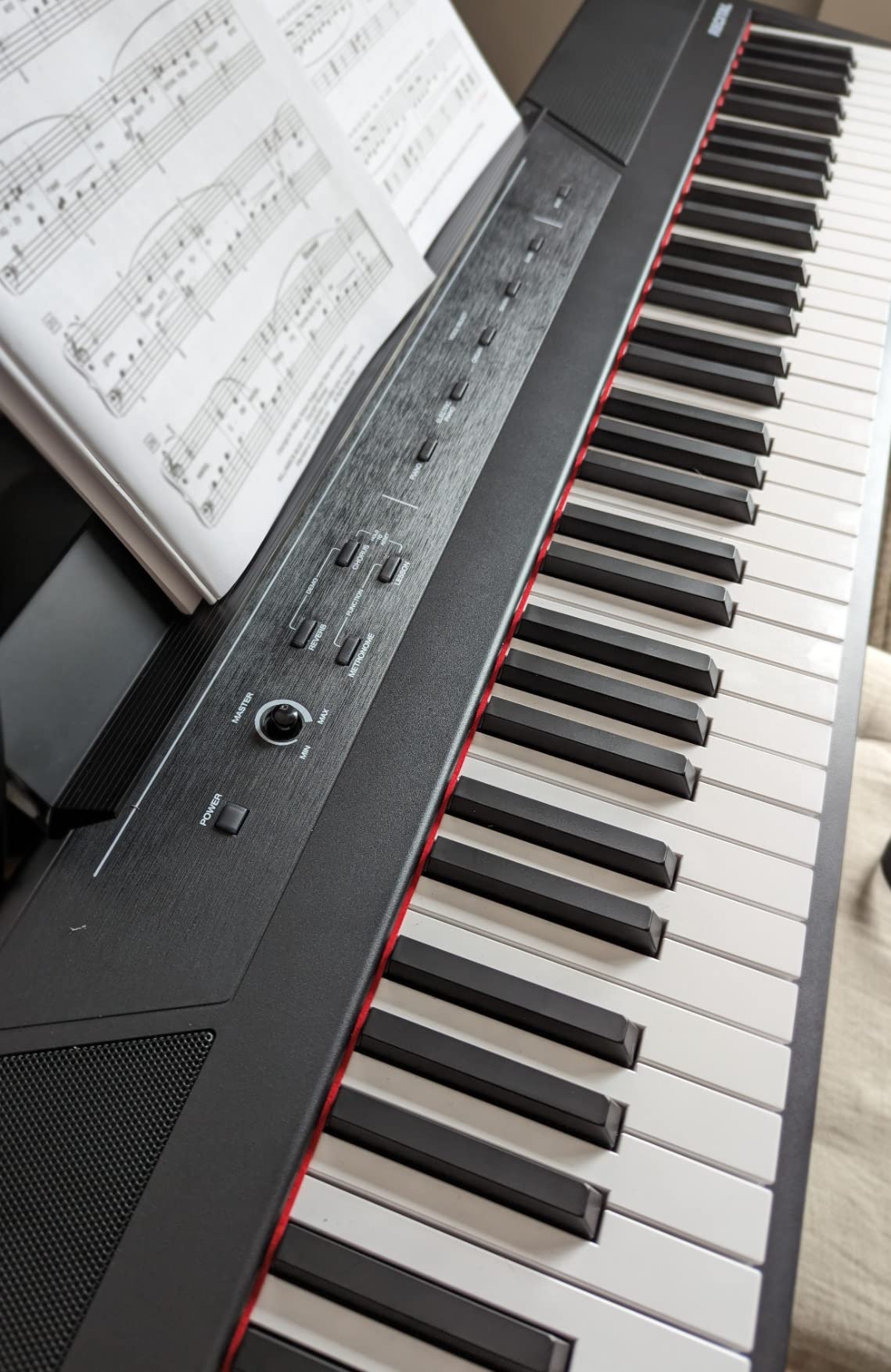 Alesis Recital 88-Key Digital Piano with Semi-Weighted Keys | 20W Speakers, 5 Voices, Split/Layer Modes, Adjustable Touch Response, Piano Lessons, for Beginners customer photo 1