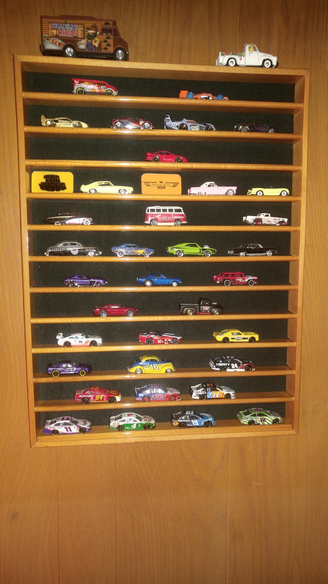60 Hot Wheels Hotwheels Matchbox 1/64 Scale Diecast Model Cars Display Case - NO Door (Black Wood Finish) customer photo 2