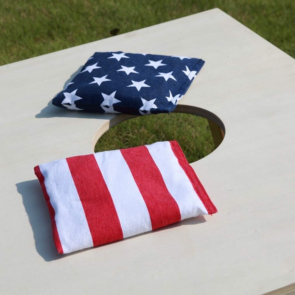 GoSports Official Regulation Cornhole Bean Bags Set of 8 - for Competitive Cornhole Games - All Weather - American Stars and Stripes or Red and Blue customer photo 2