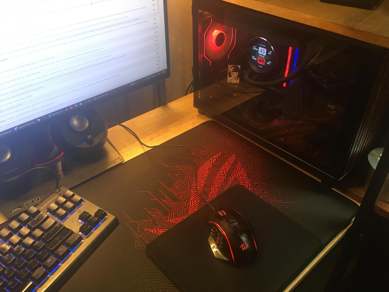 ASUS ROG Sheath Gaming Mouse Pad, Extra-Large | Extra-Large Surface, Pixel-Precise Tracking, Anti-Fray Stitched Edges, Non-Slip Base customer photo 2