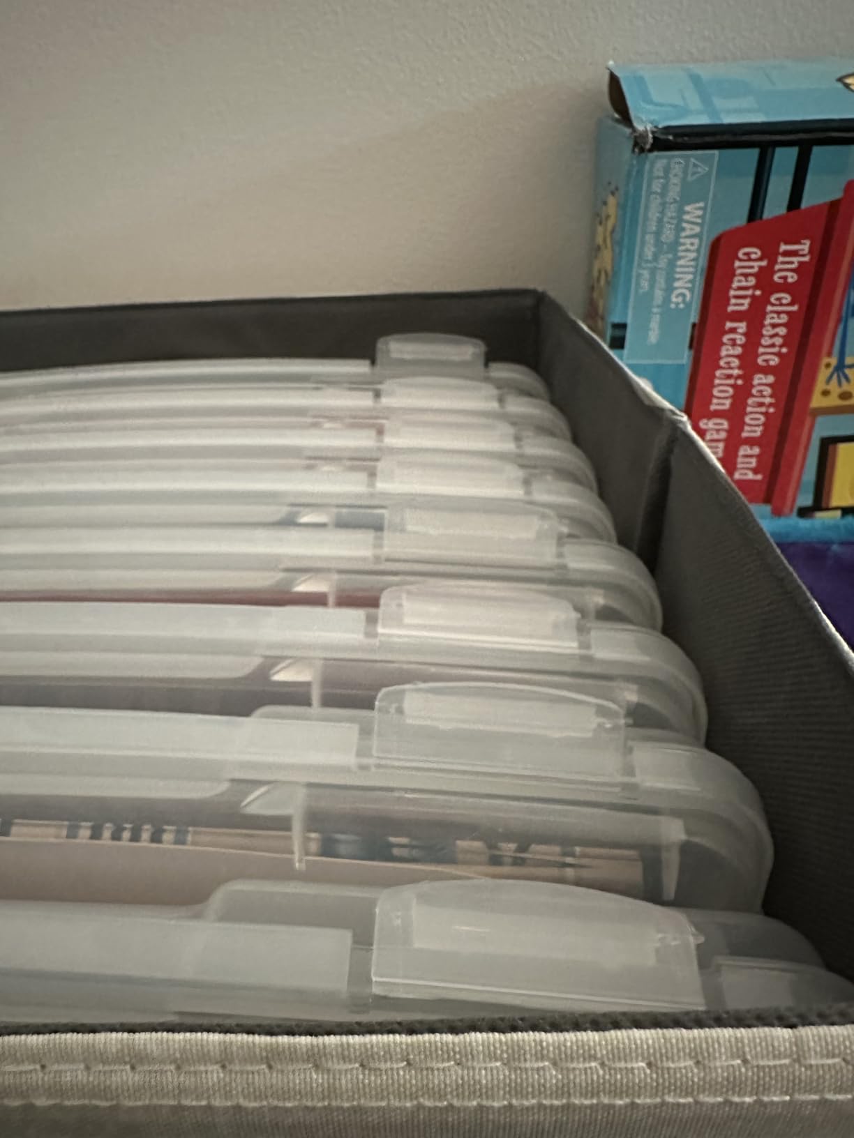 IRIS USA Board Game Storage |Made in USA| Slim Craft Case (10-Pack) - Clear | Fits 8.5