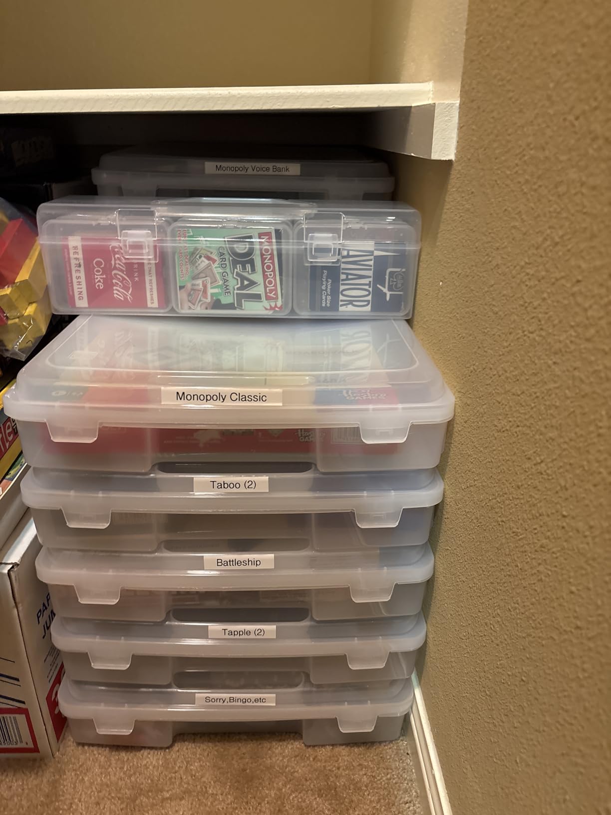 IRIS USA Board Game Storage |Made in USA| Thick Craft Case (6-Pack) - Clear | Fits 8.5